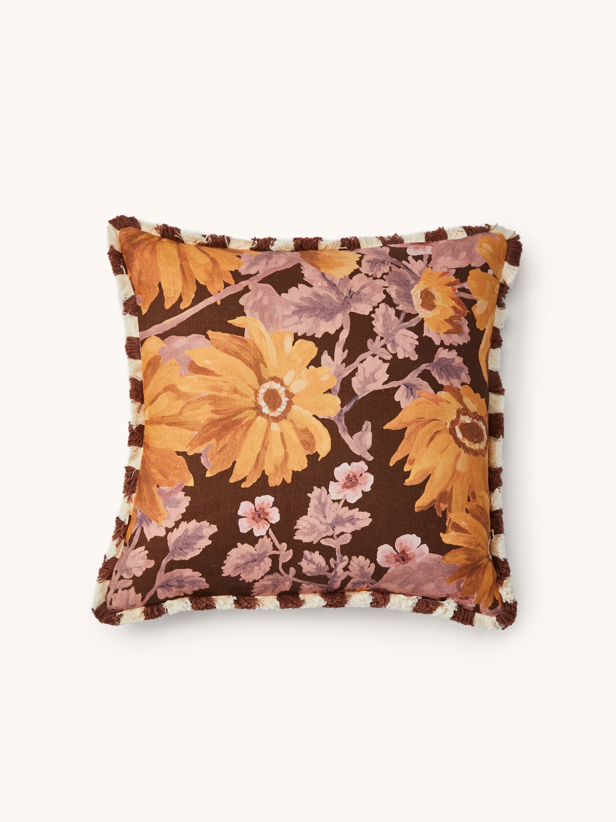 Marigold Amber Linen Cushion