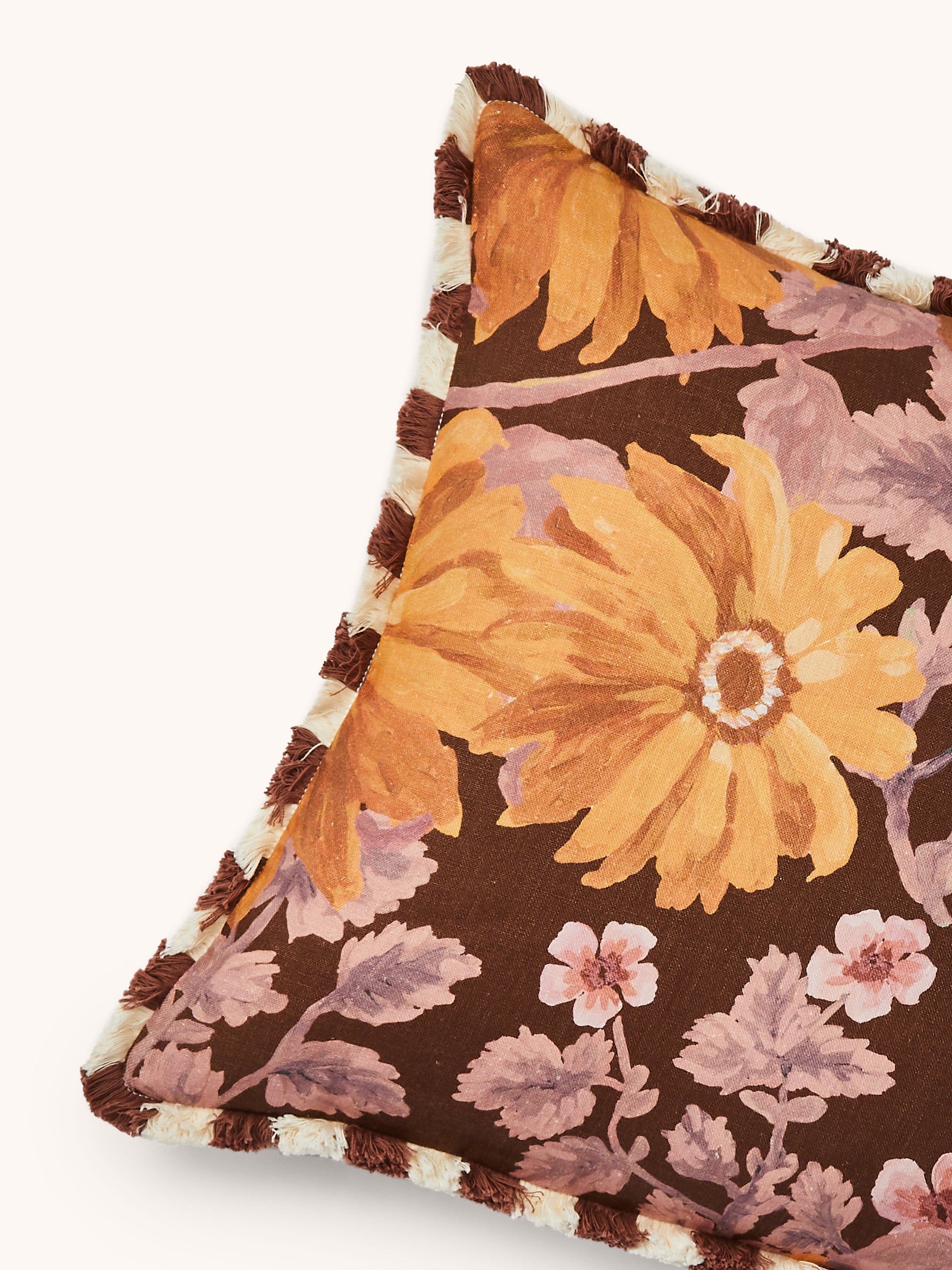 Marigold Amber Linen Cushion