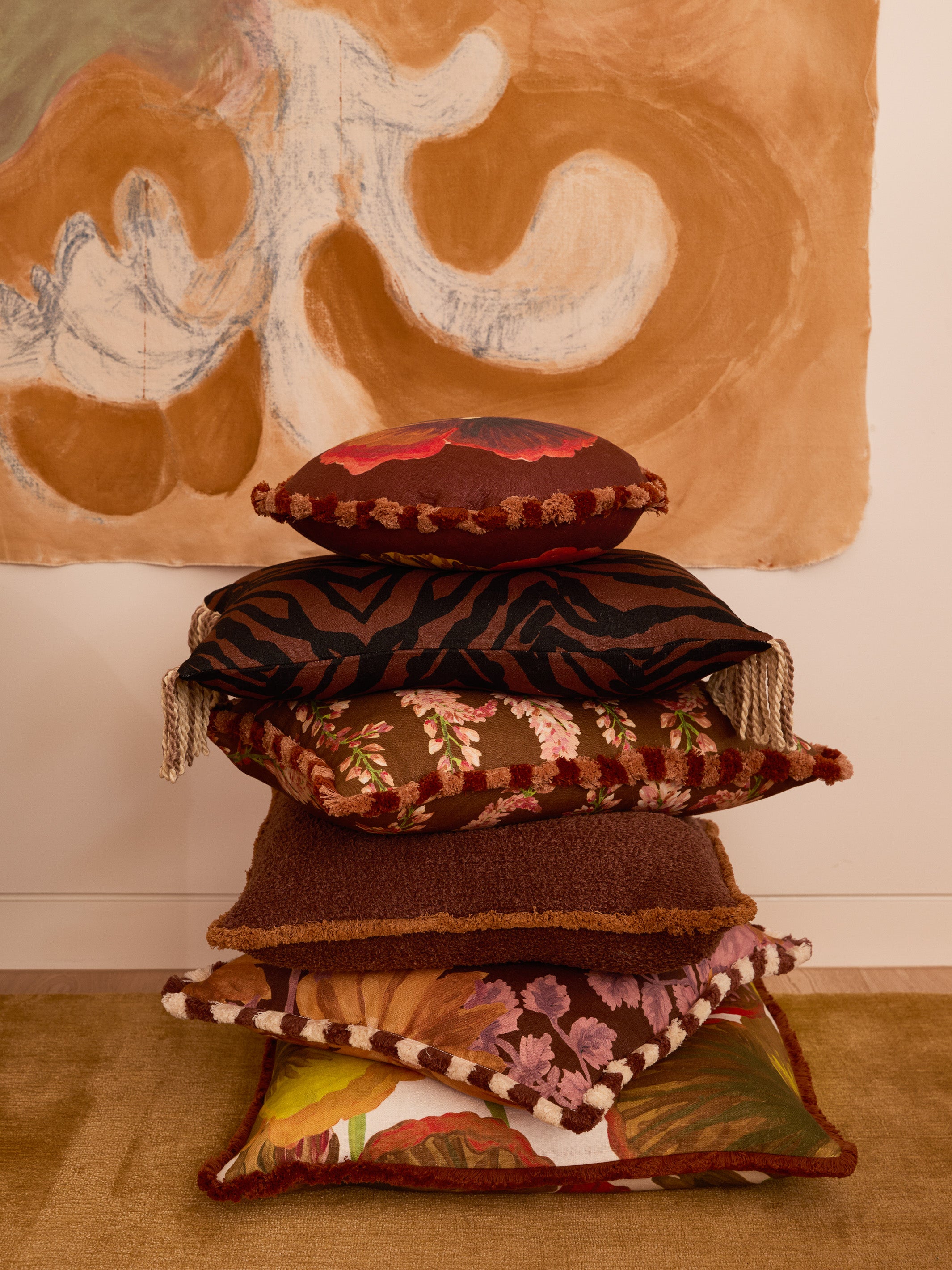 Marigold Amber Linen Cushion