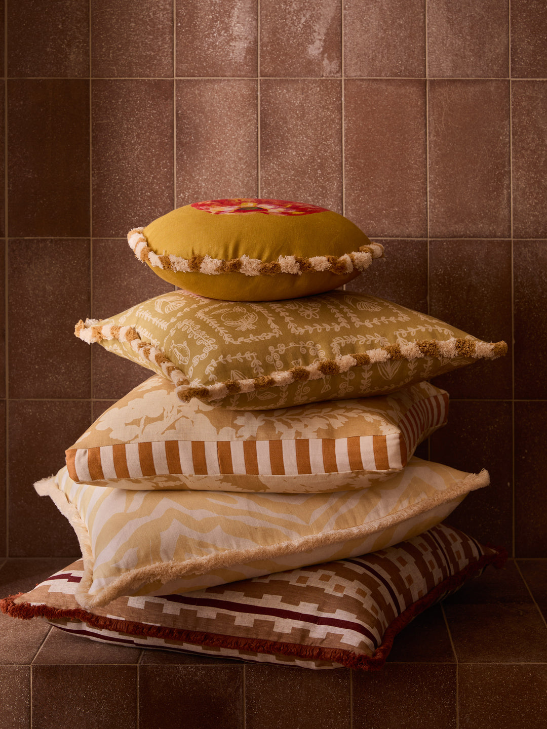 Petal Wheat Linen Cushion