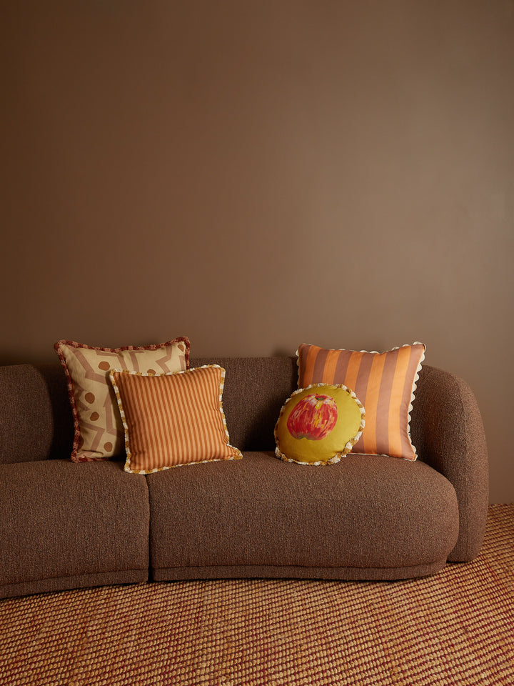 Apple Round Linen Cushion