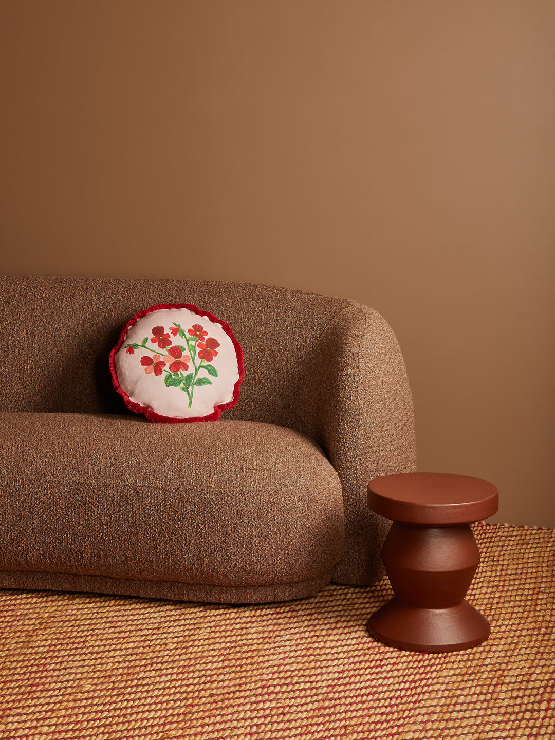 Mini Viola Round Linen Cushion