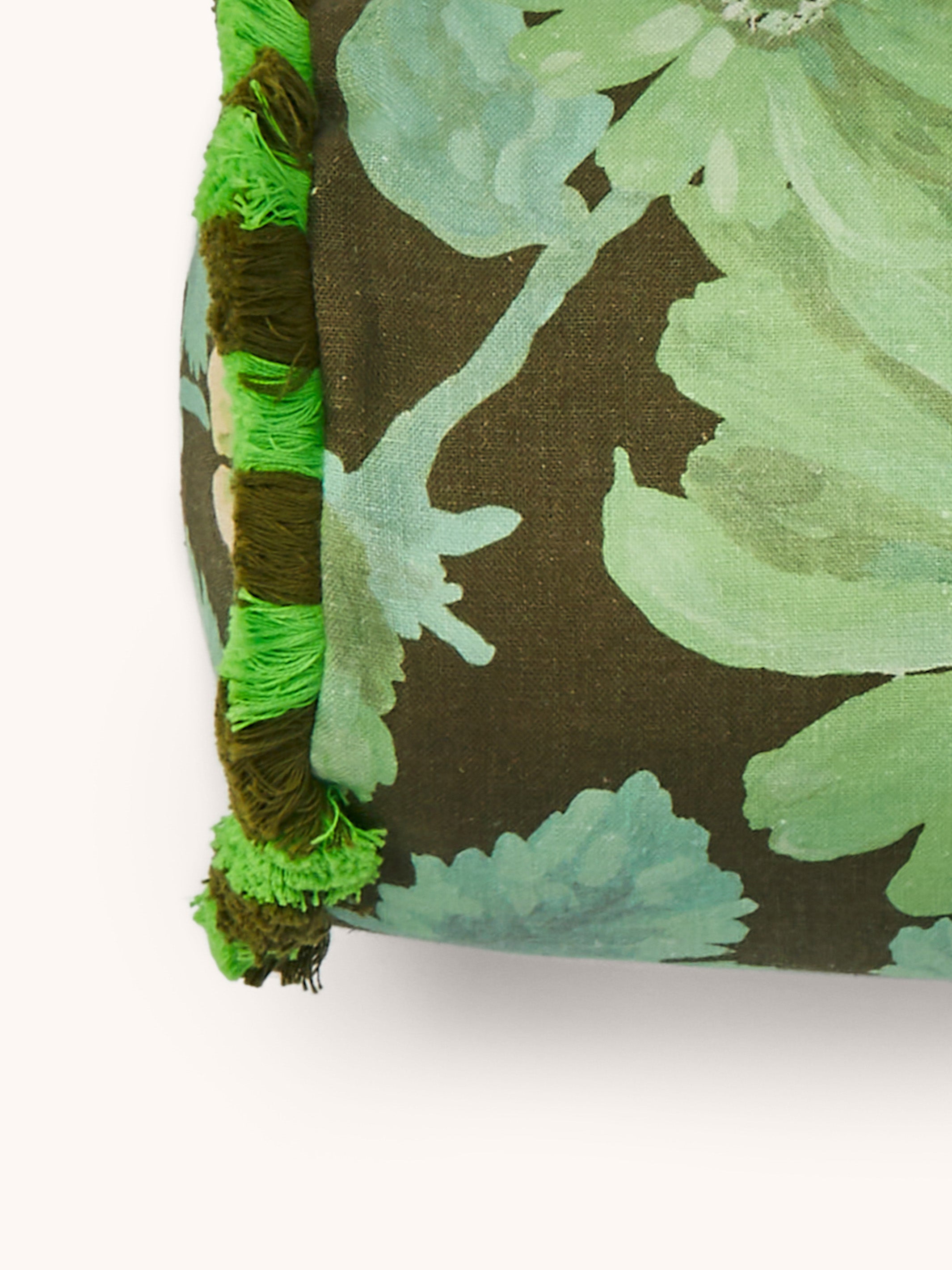 Marigold Khaki Linen Bolster Cushion