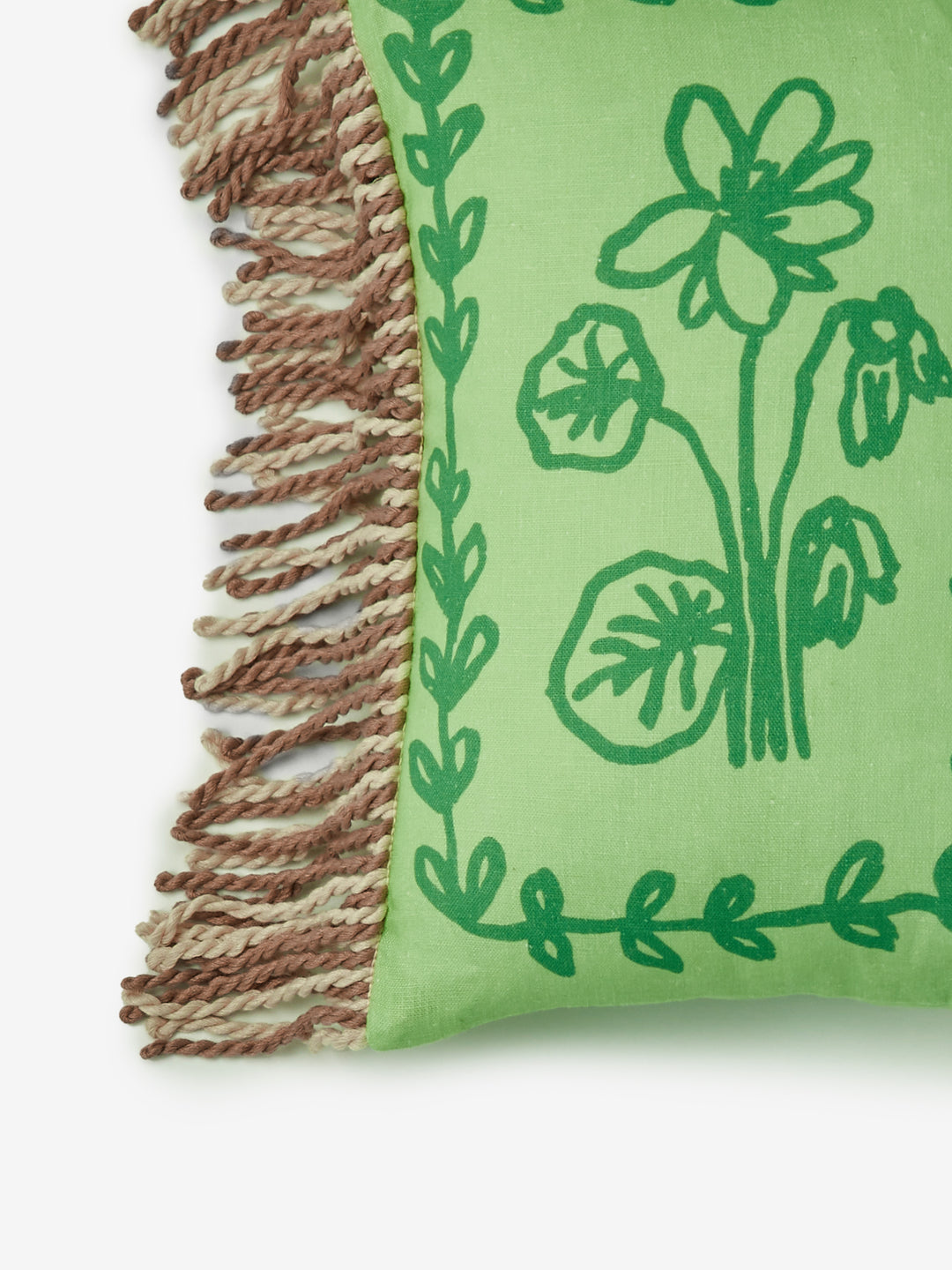 Petra Green Linen Cushion