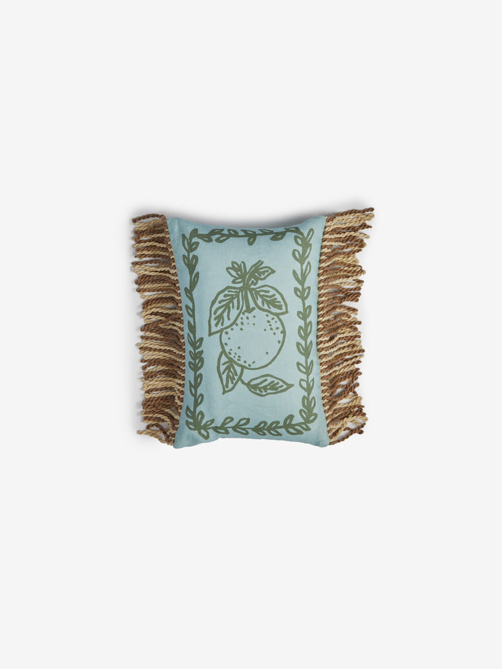 Petra Blue Linen Cushion