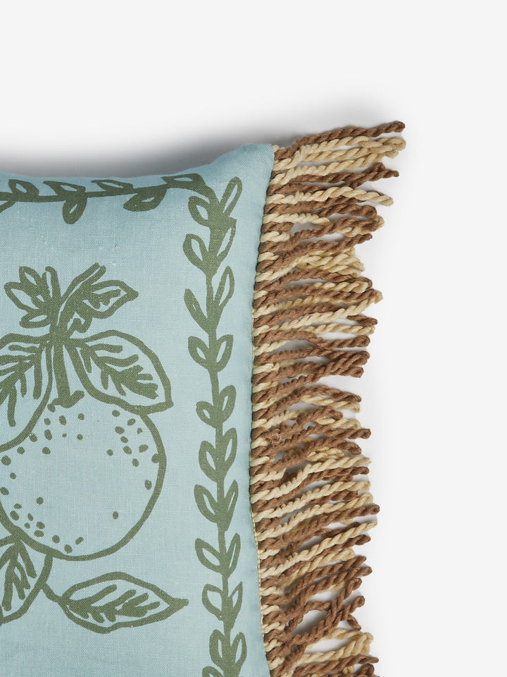 Petra Blue Linen Cushion