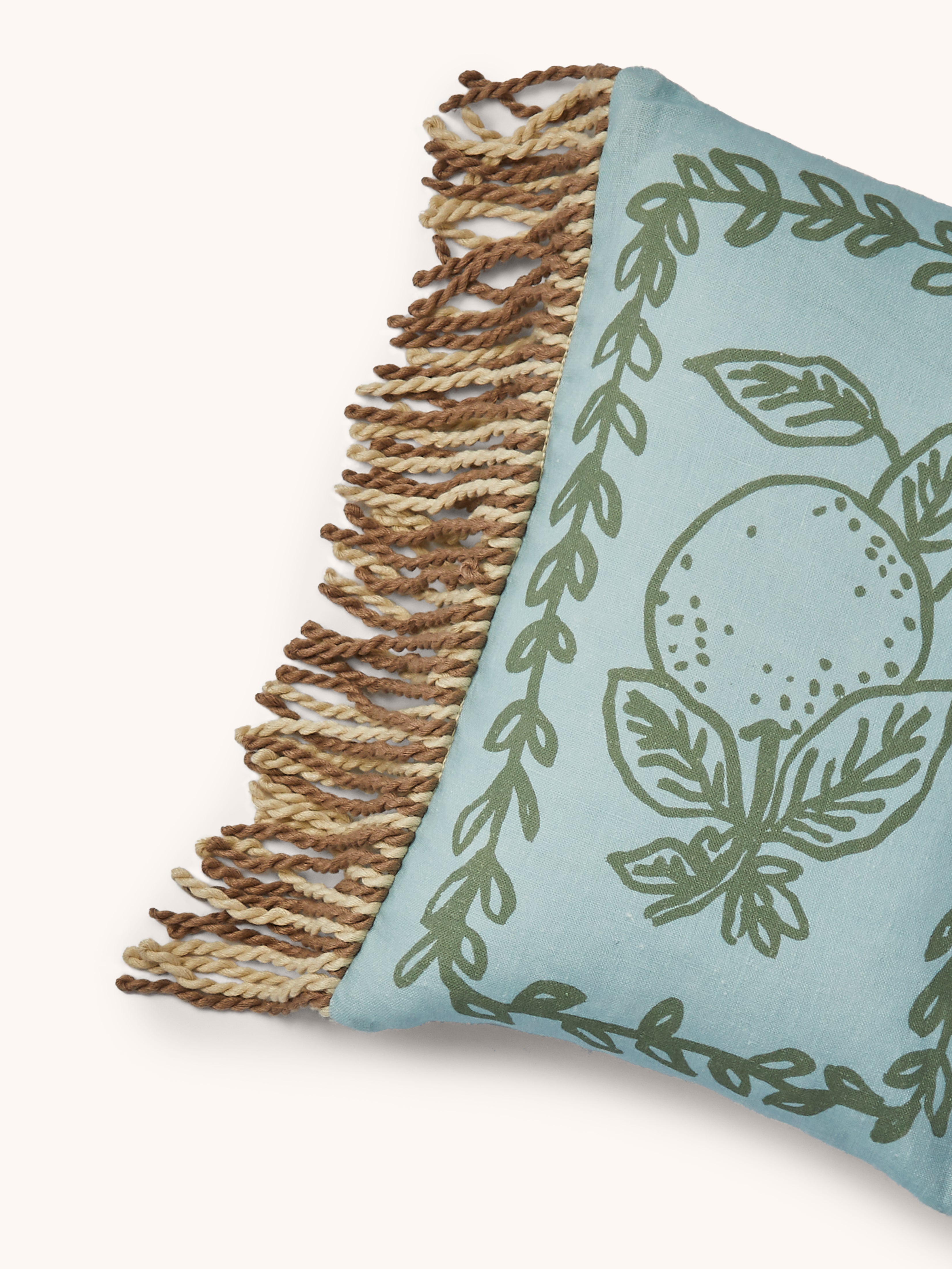 Petra Blue Linen Cushion
