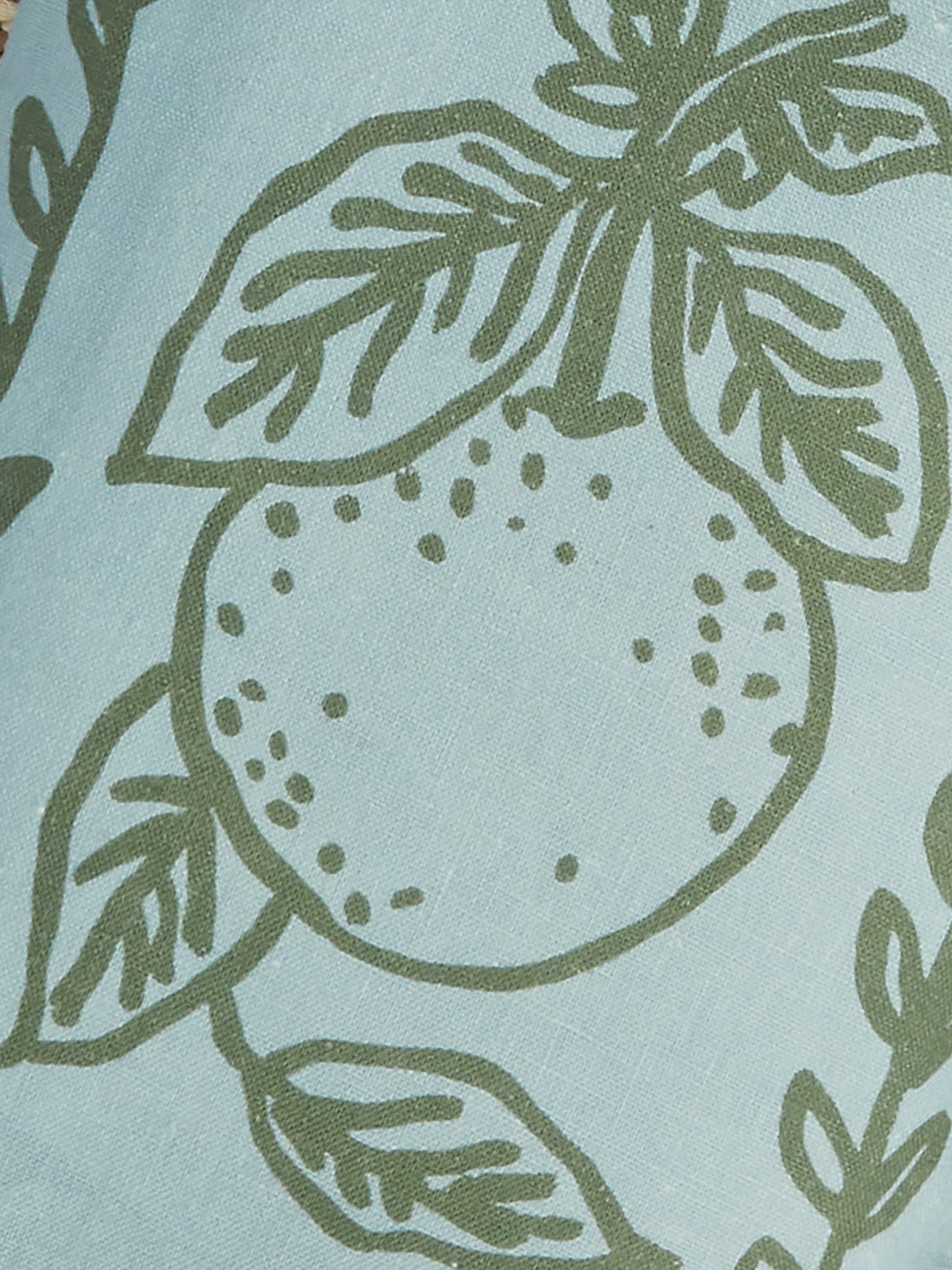 Petra Blue Linen Cushion