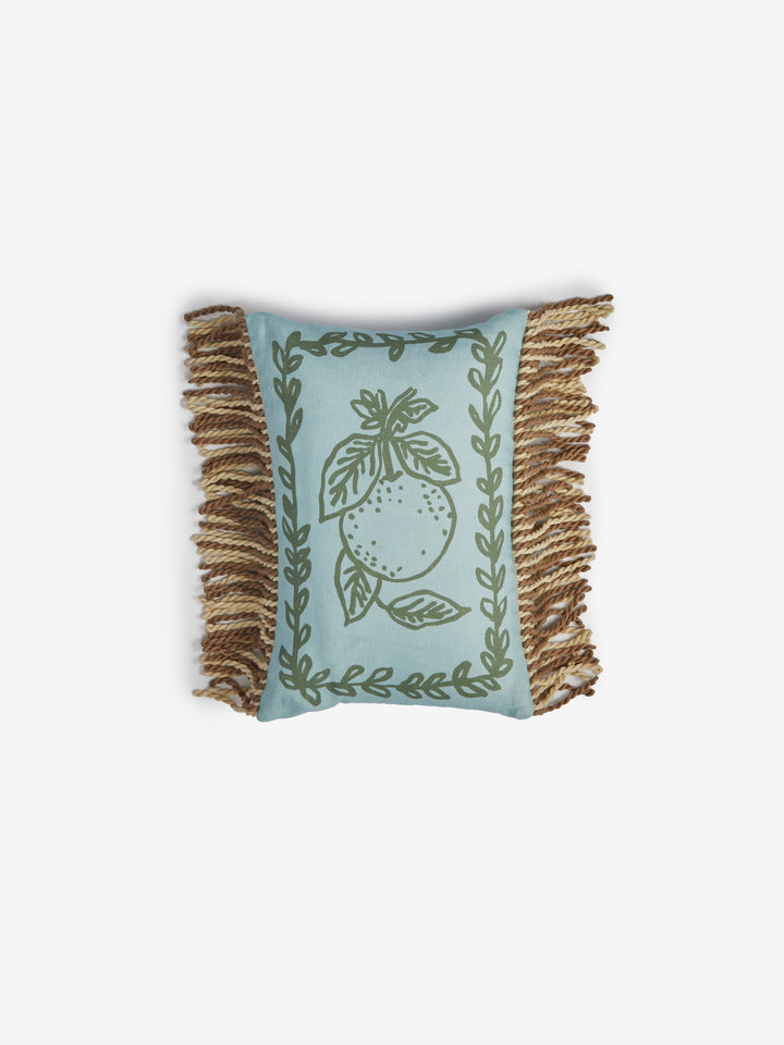 Petra Blue Linen Cushion