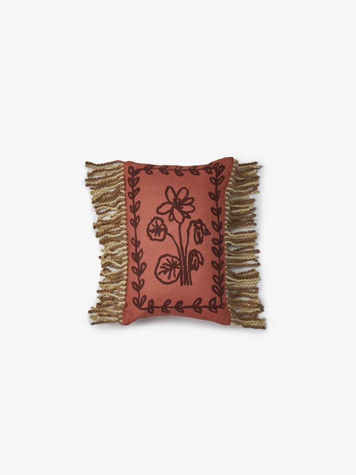 Petra Coral Linen Cushion