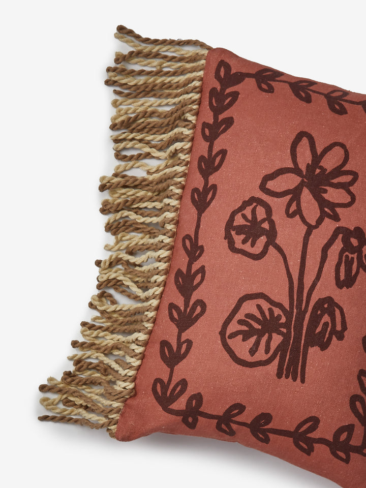 Petra Coral Linen Cushion