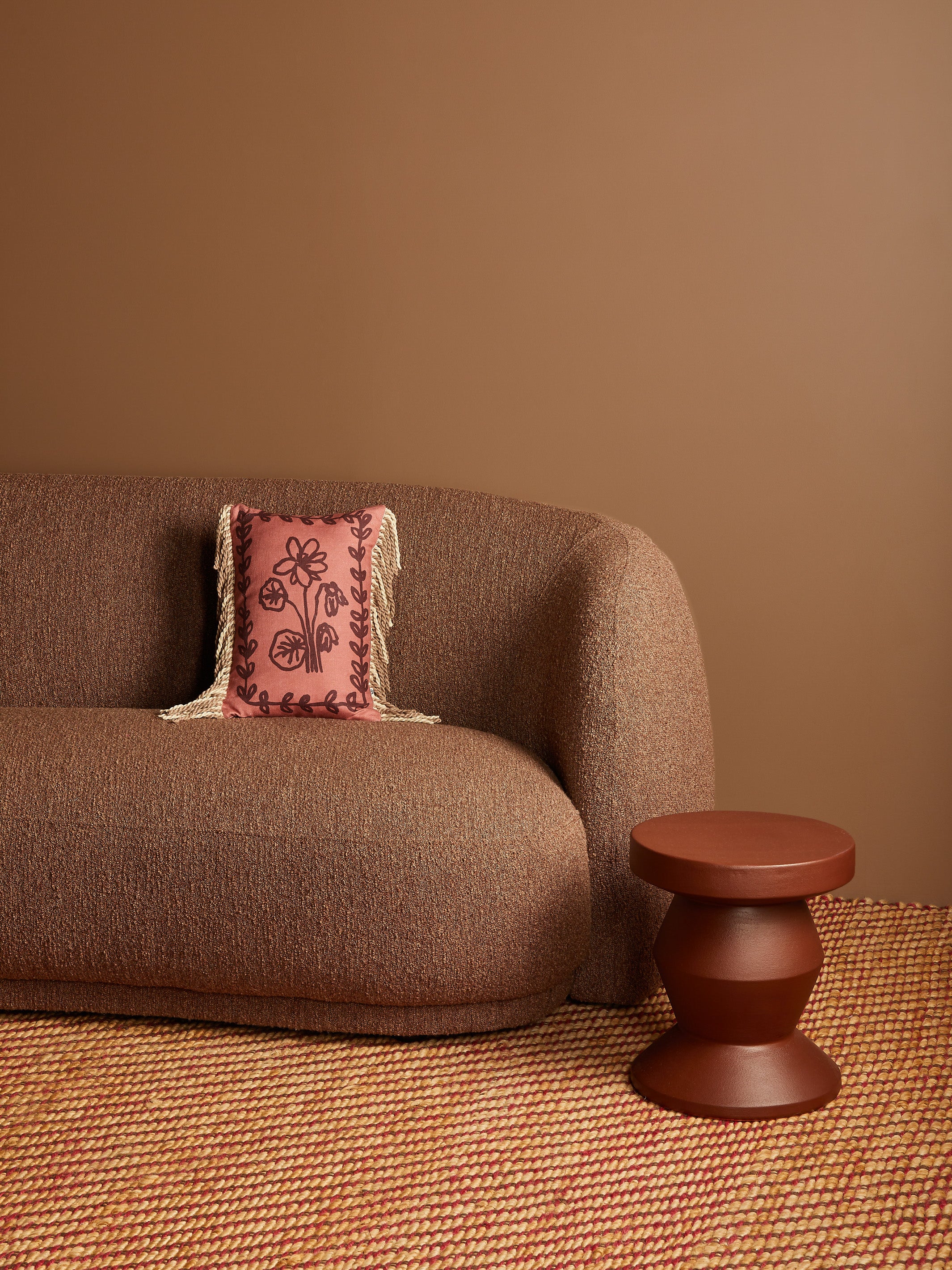 Petra Coral Linen Cushion - Almost Perfect