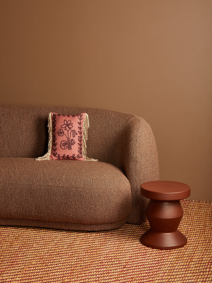Petra Coral Linen Cushion