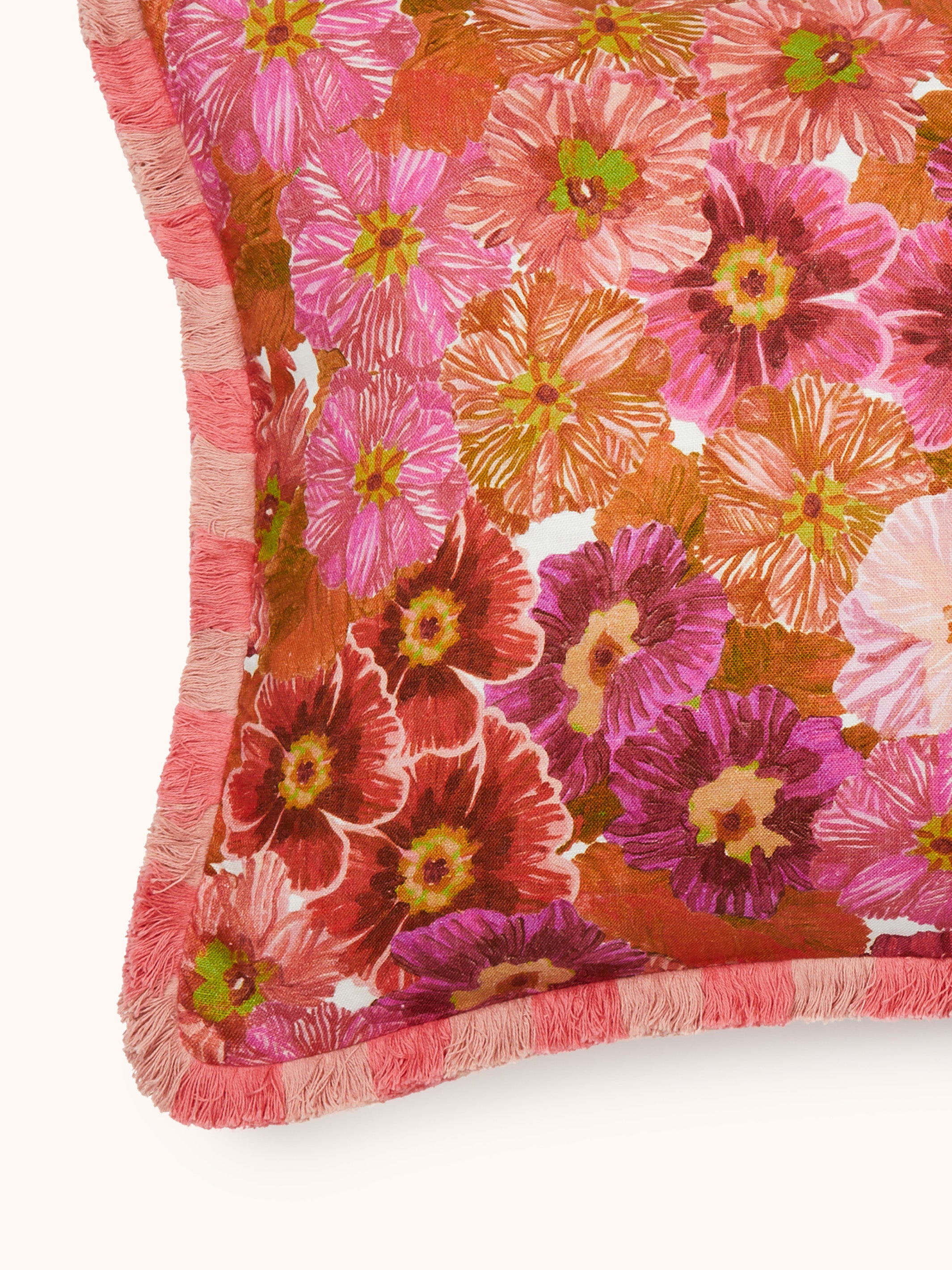 Primrose Pink Linen Cushion
