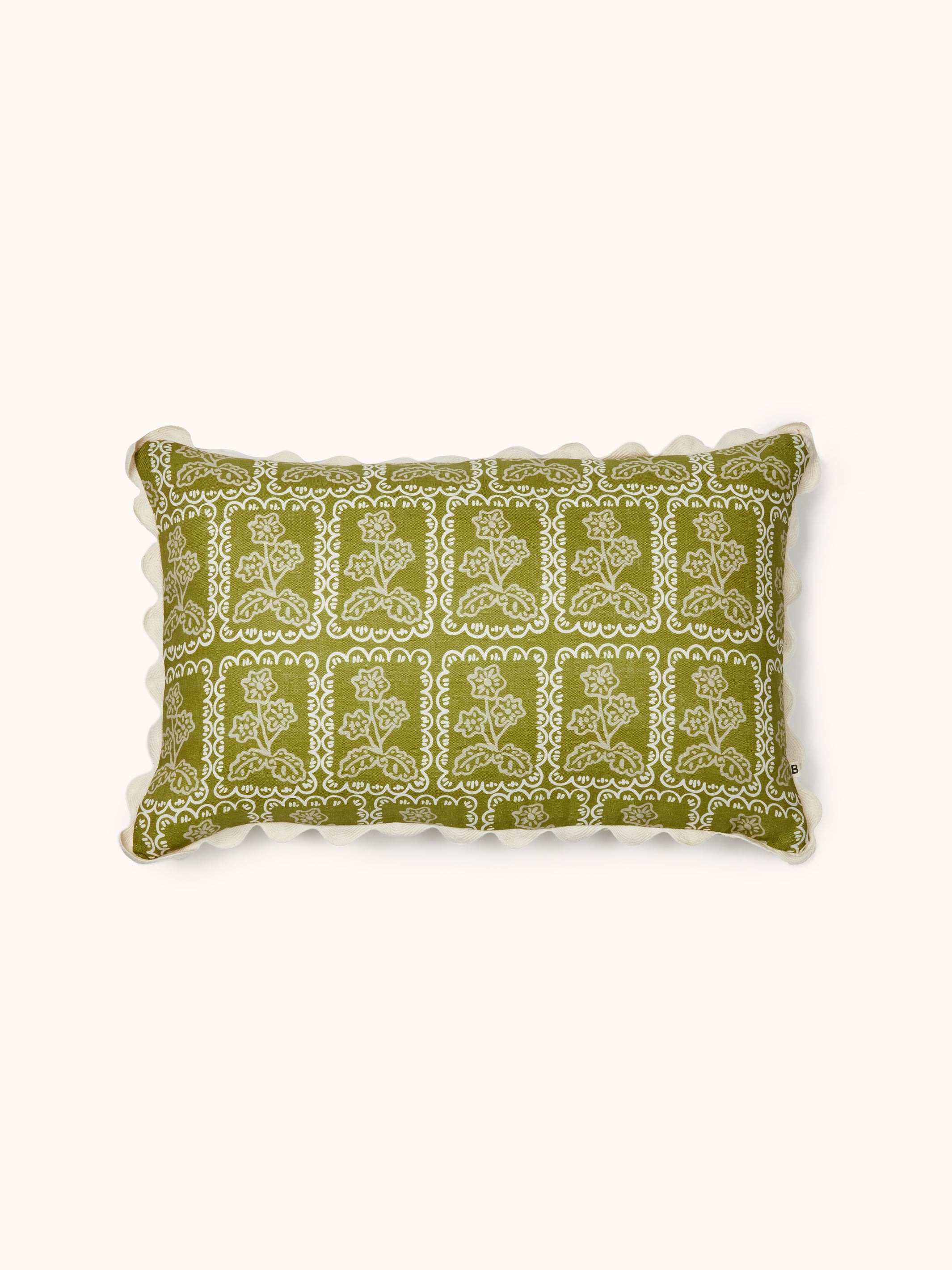Martine Olive Linen Cushion