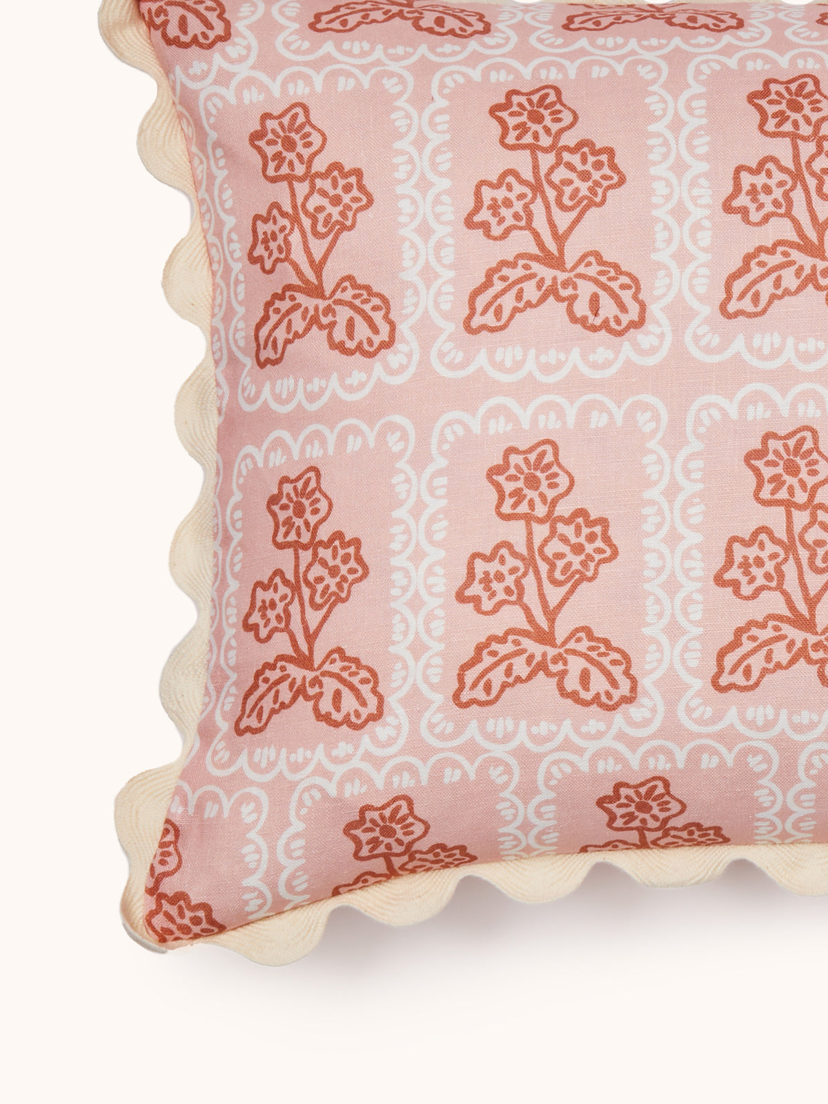 Martine Pink Linen Cushion
