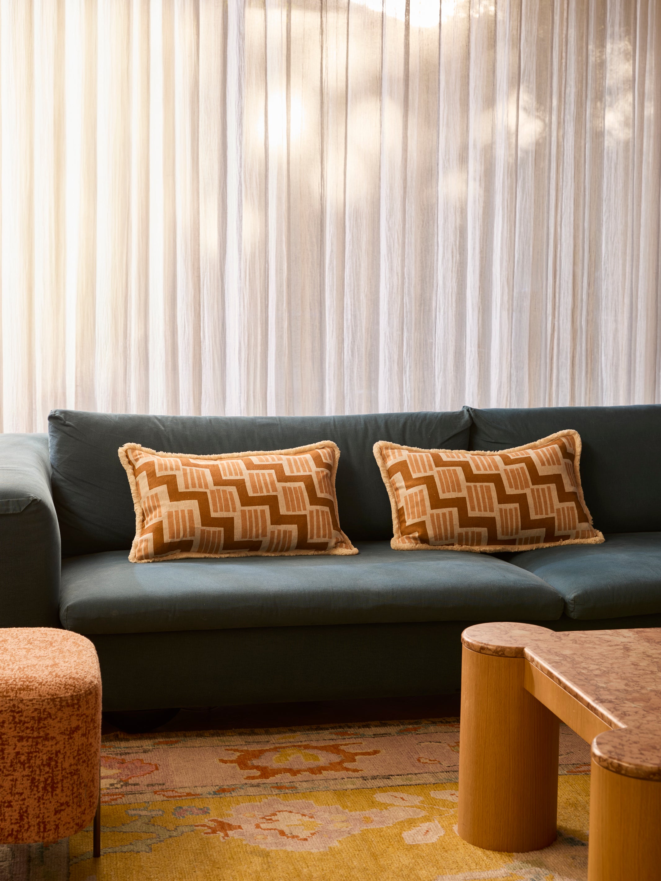 Rosemary Tan Linen Cushion