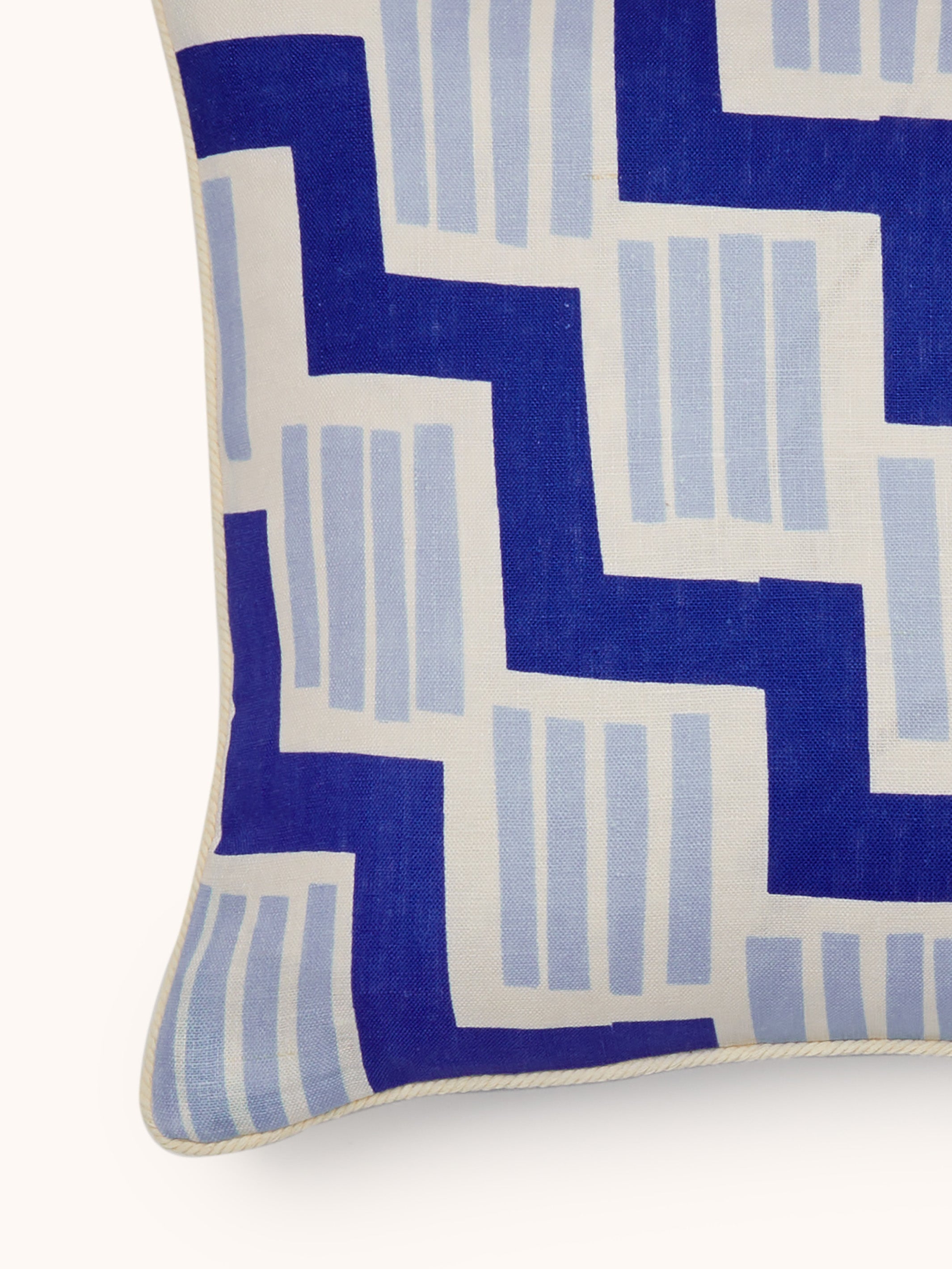 Rosemary Blue Linen Cushion