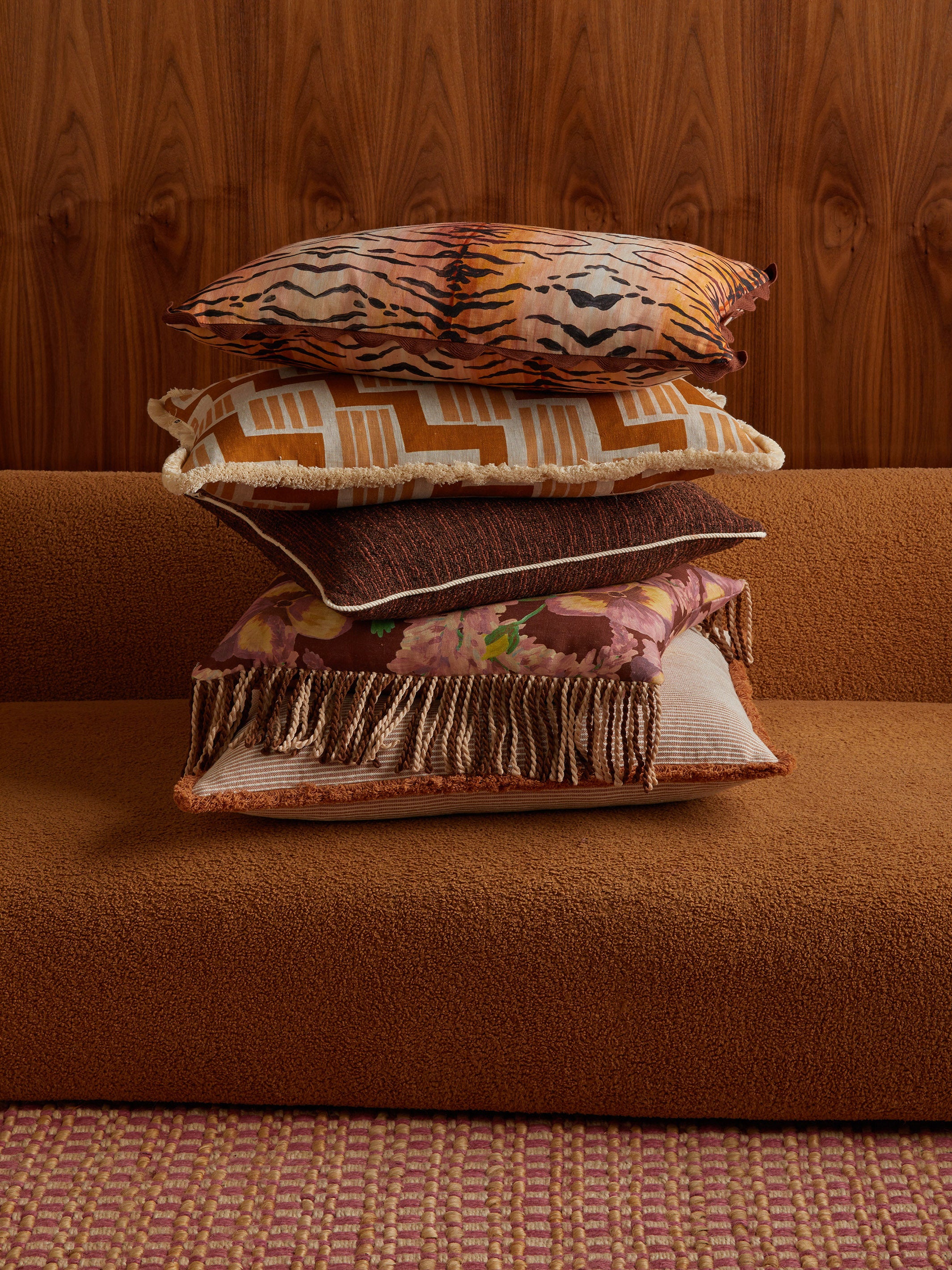Tiger Tan Linen Cushion