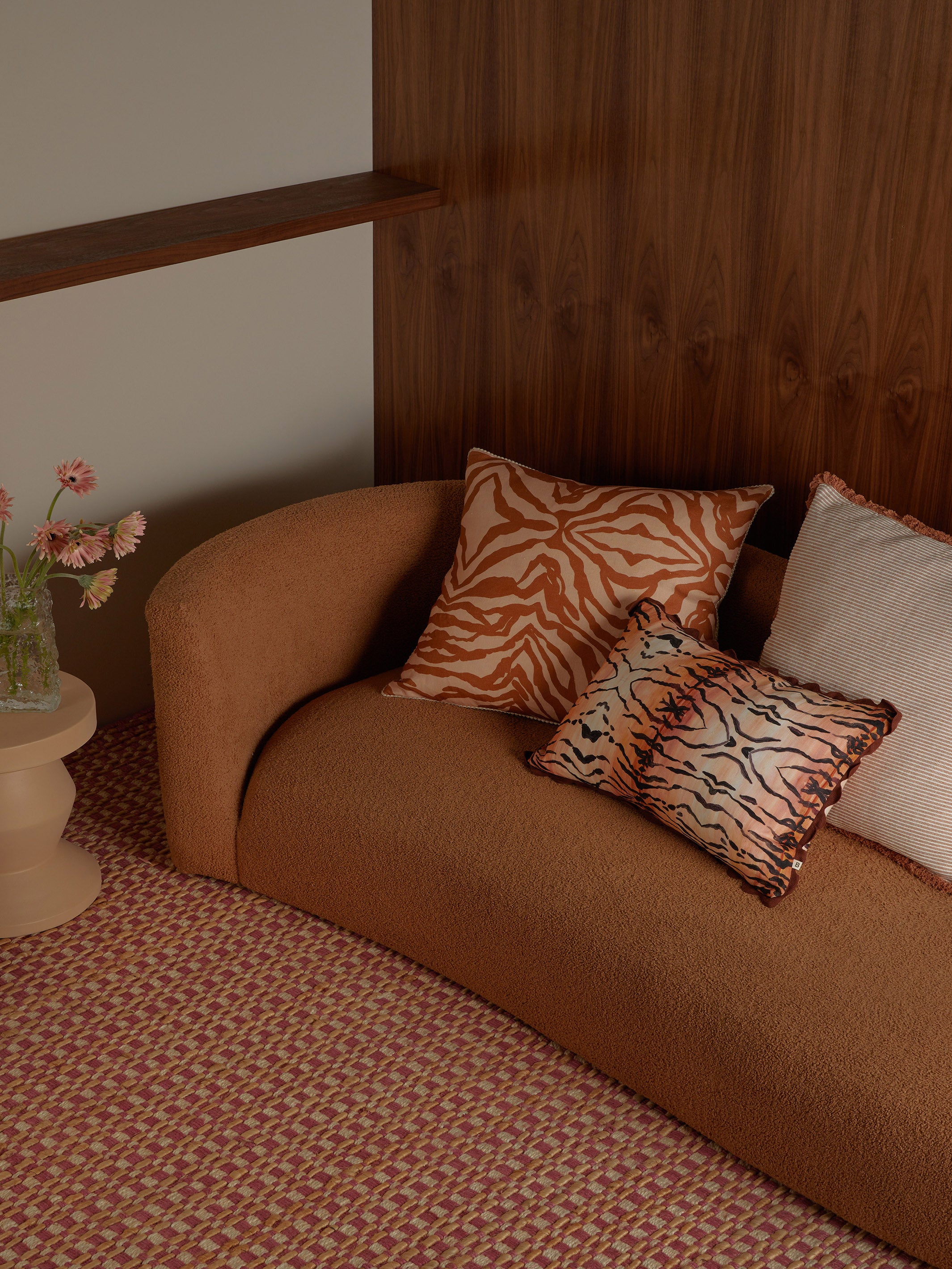 Tiger Tan Linen Cushion