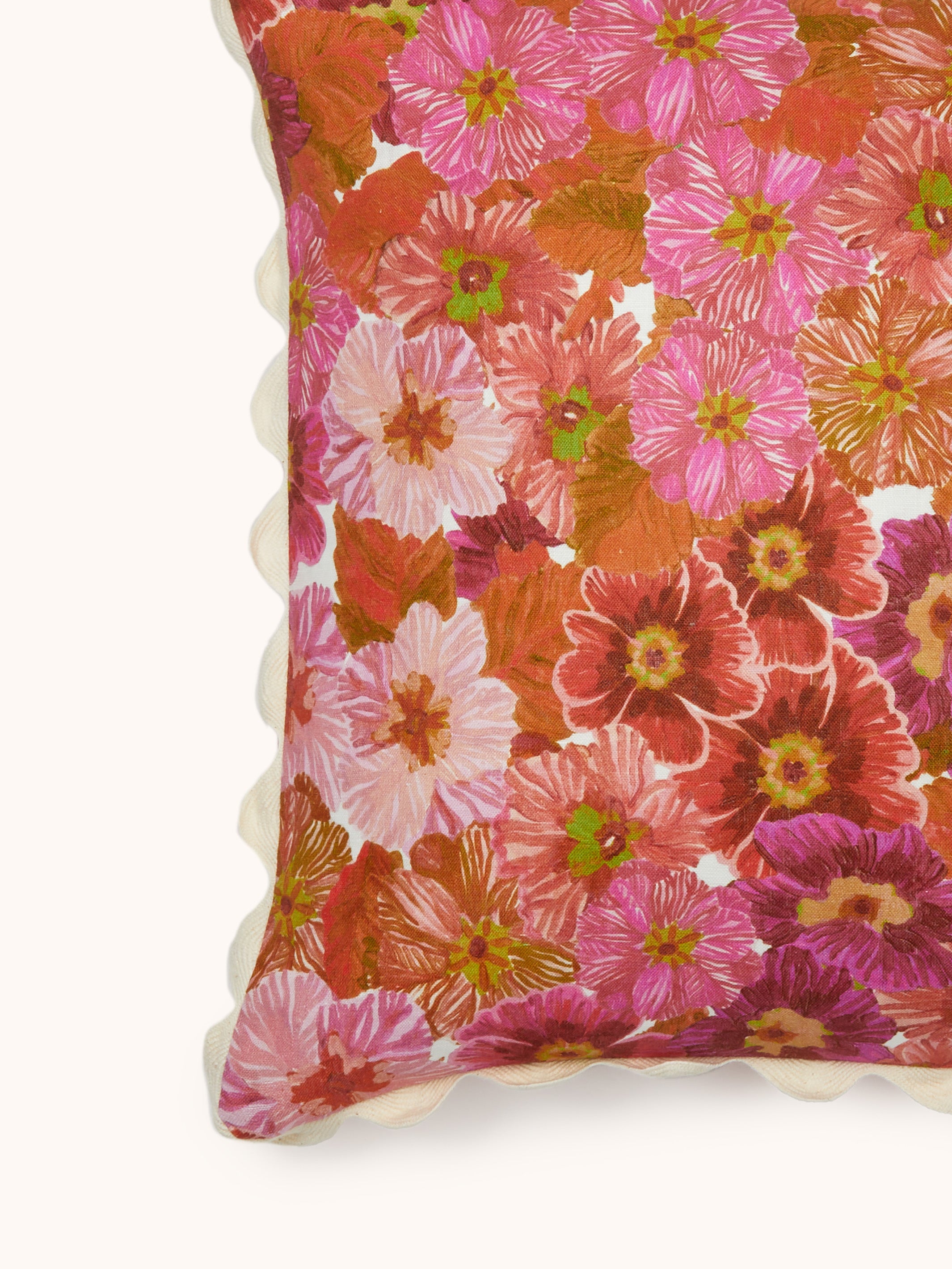 Primrose Pink Linen Cushion