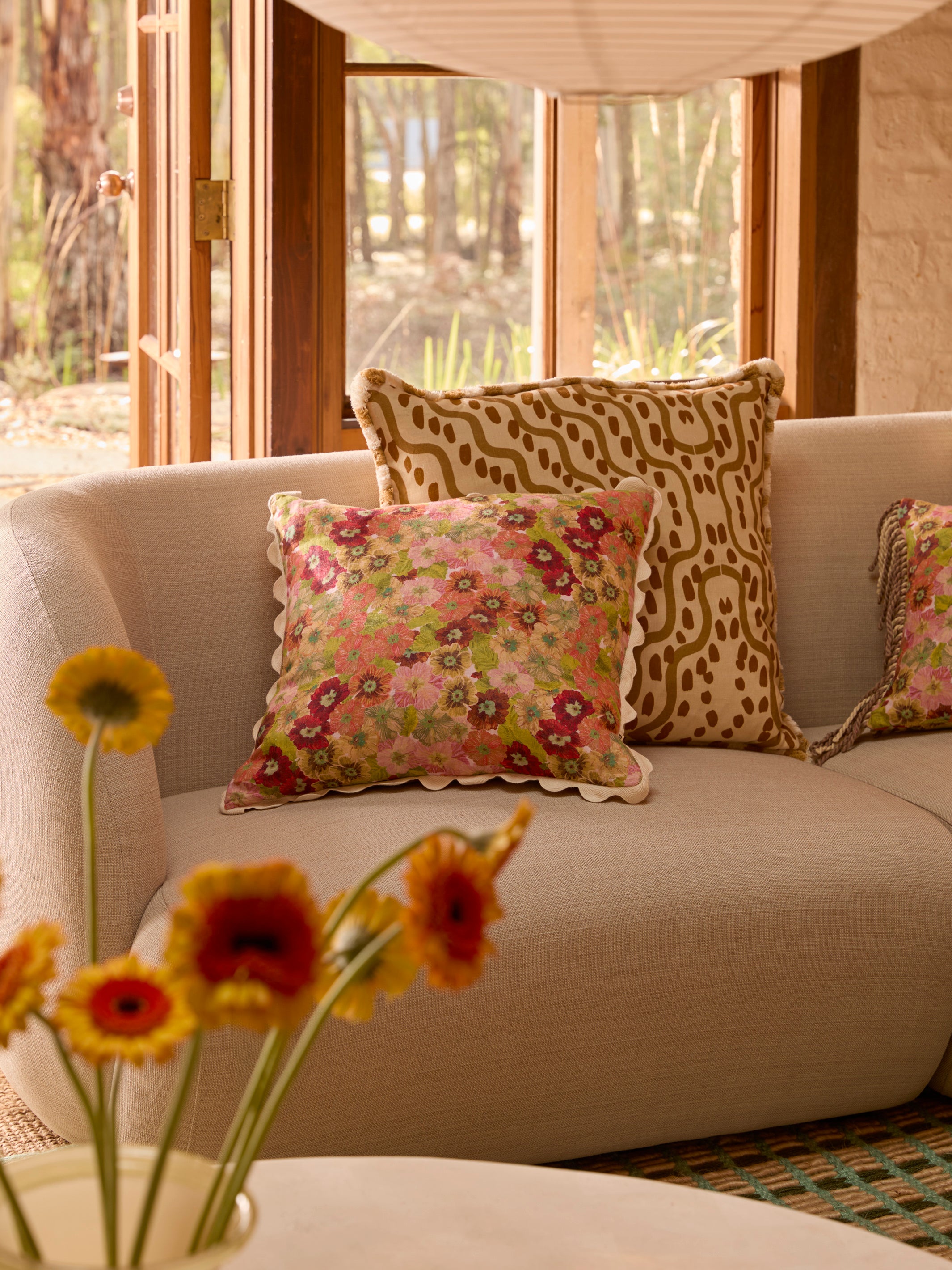 Rushes Wheat Linen Cushion