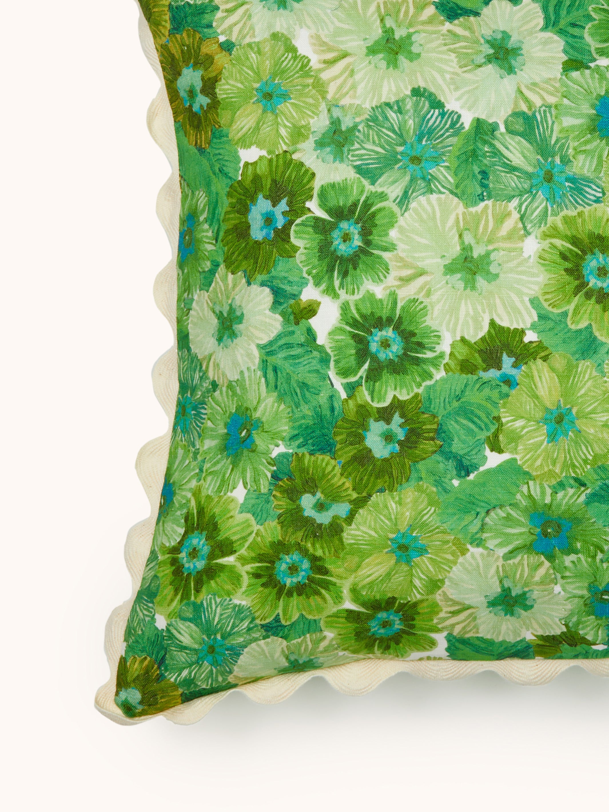 Primrose Green Linen Cushion