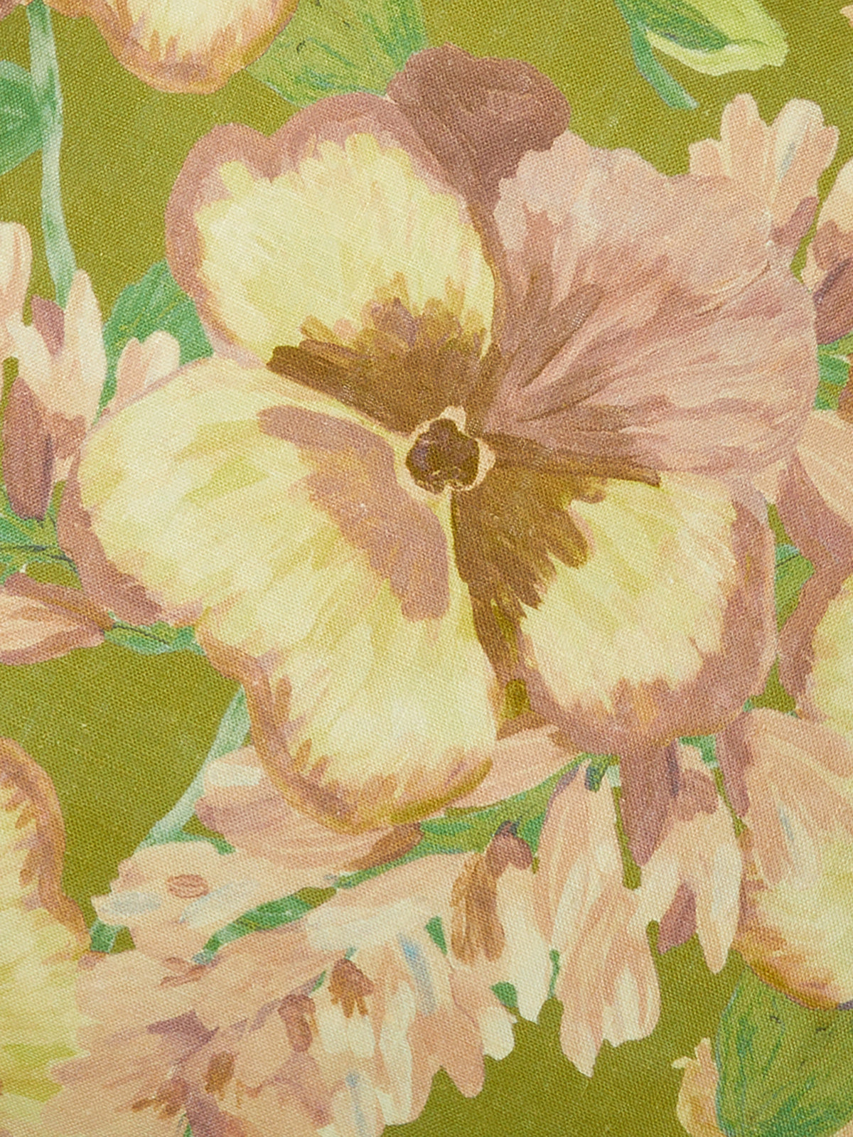 Mountain Floral Citrine Linen Cushion