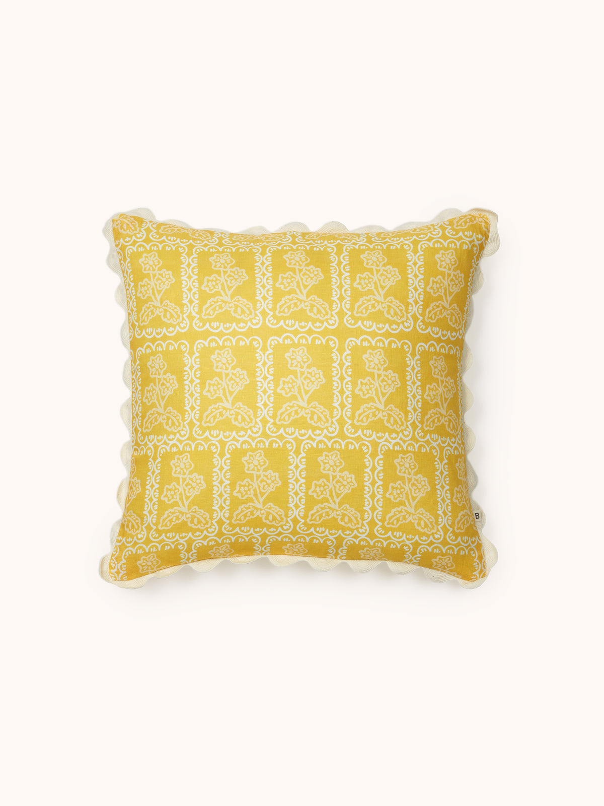 Martine Yellow Linen Cushion