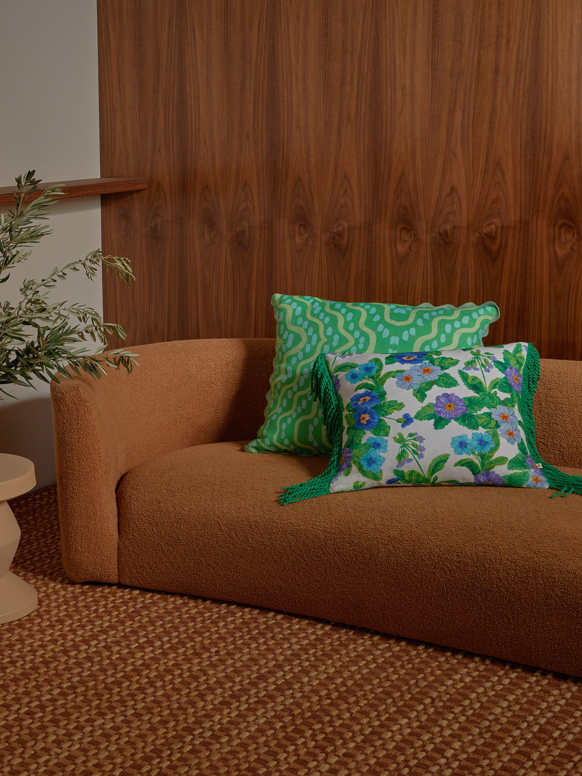 Rushes Apple Linen Cushion