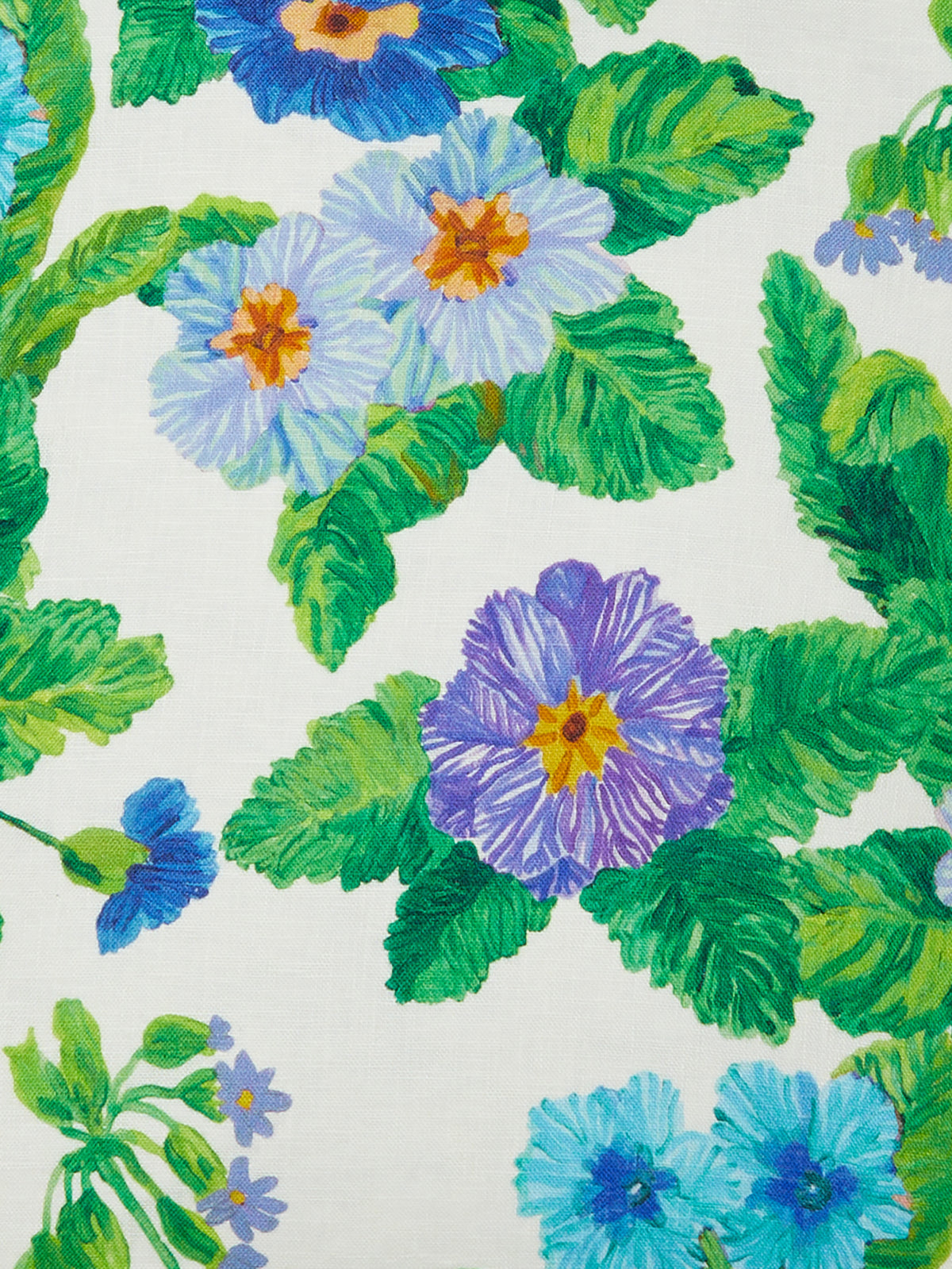 Summer Patch Blue Linen Cushion