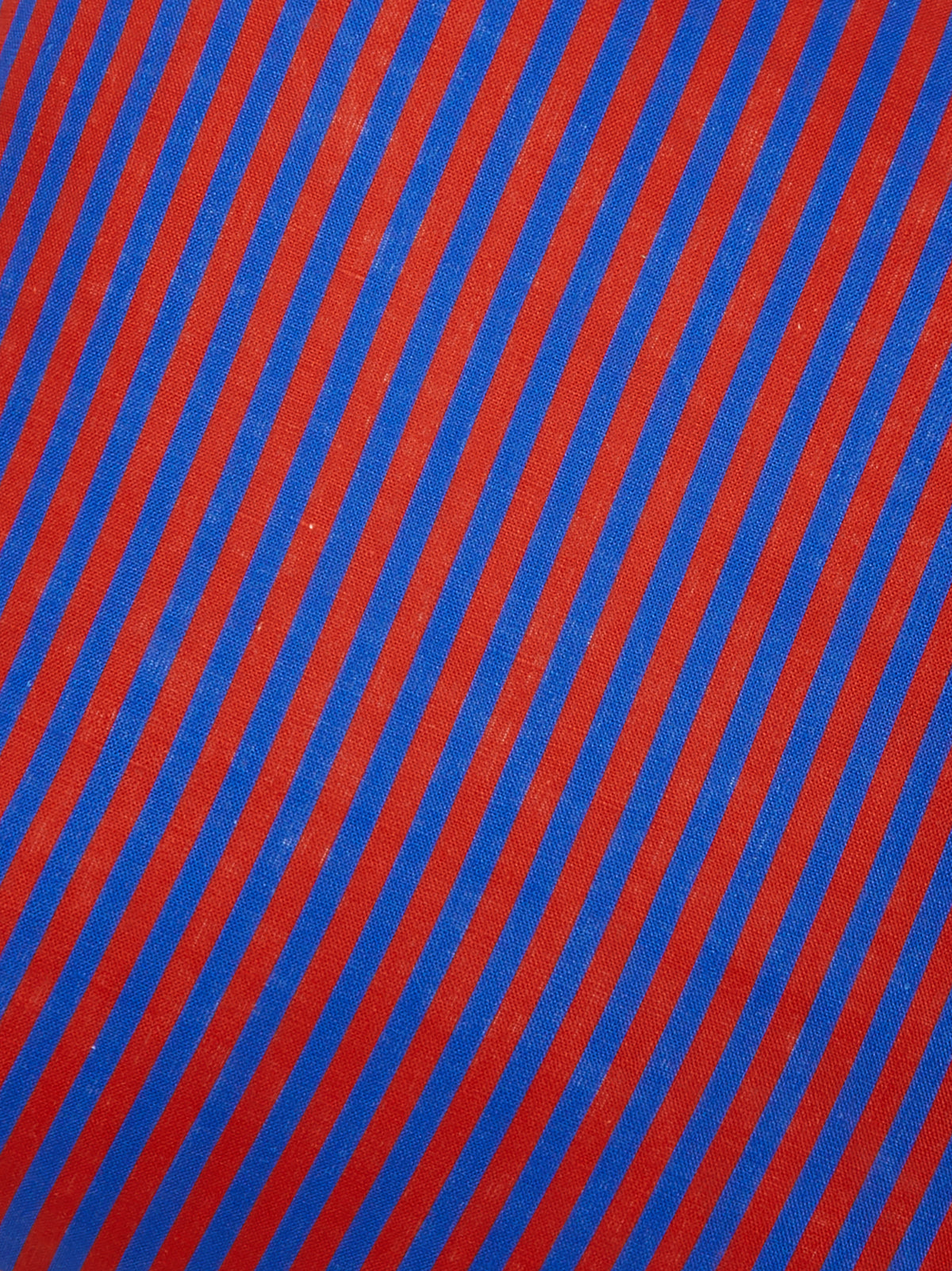 Pinstripe Red Blue Linen Cushion