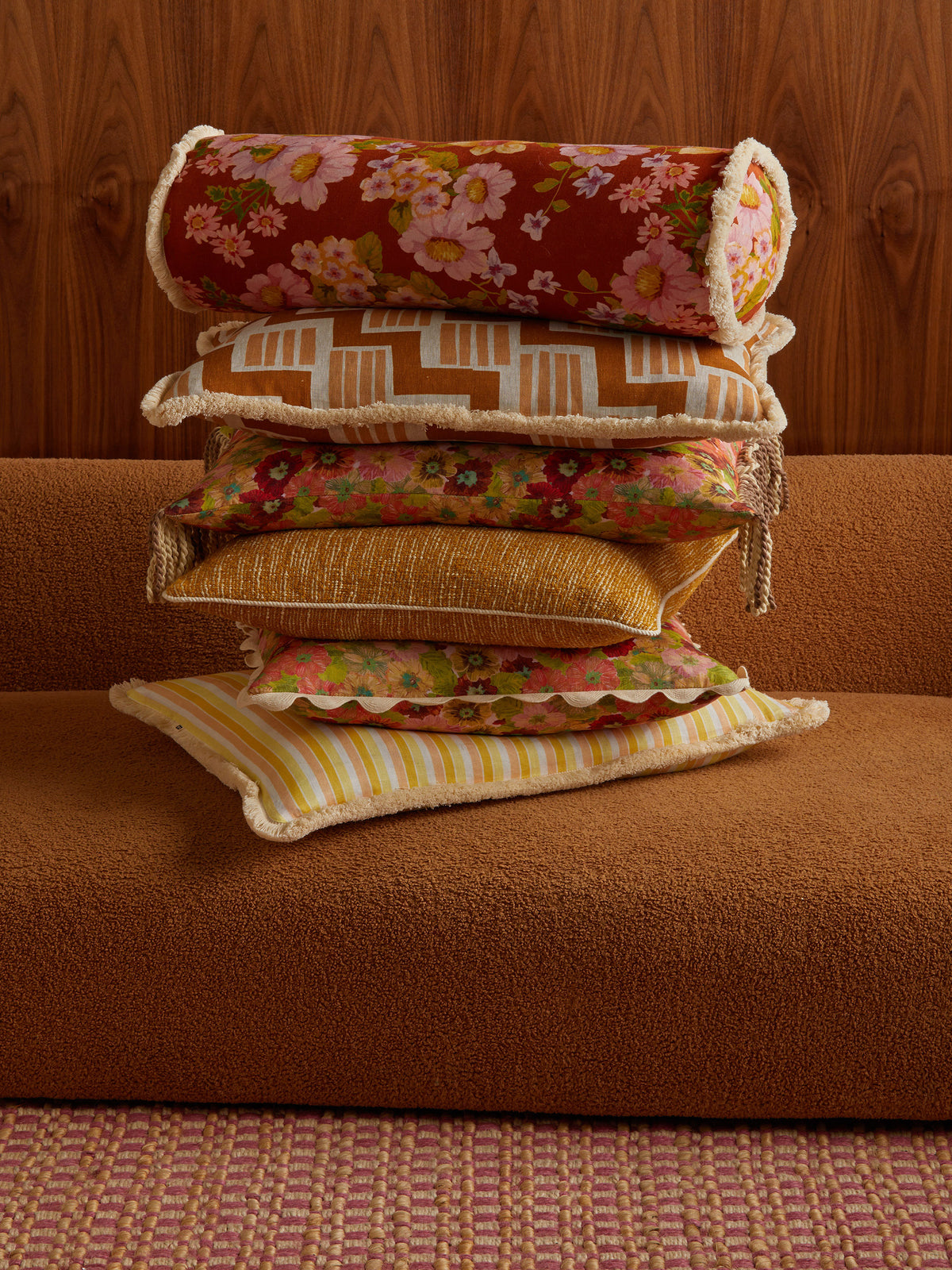 Rosemary Tan Linen Cushion