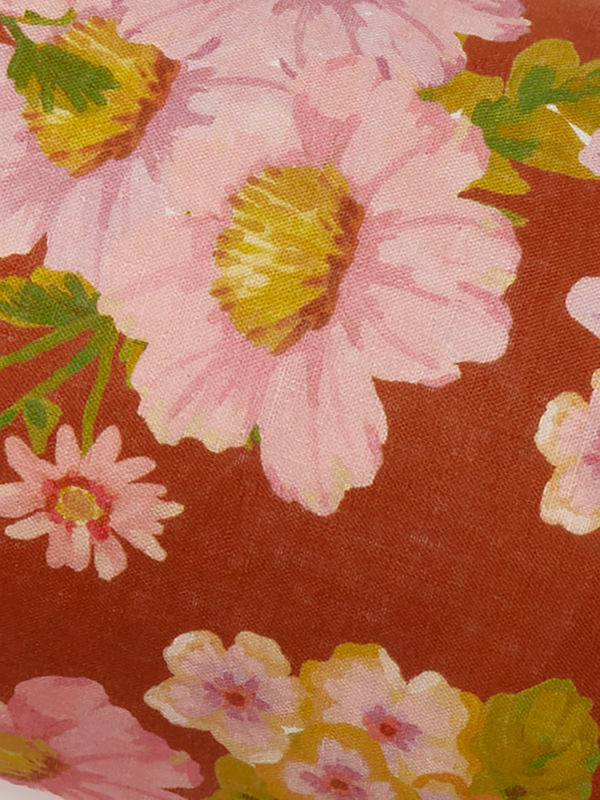Buttercup Rust Linen Cushion