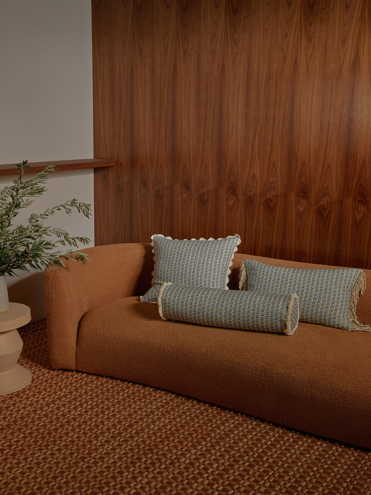 Petit Madeline Blue Linen Cushion
