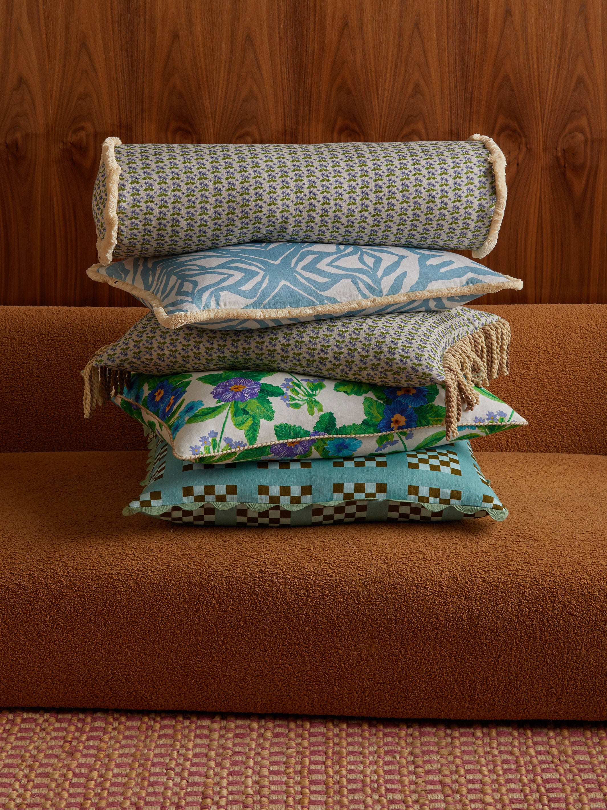 Petit Madeline Blue Linen Cushion