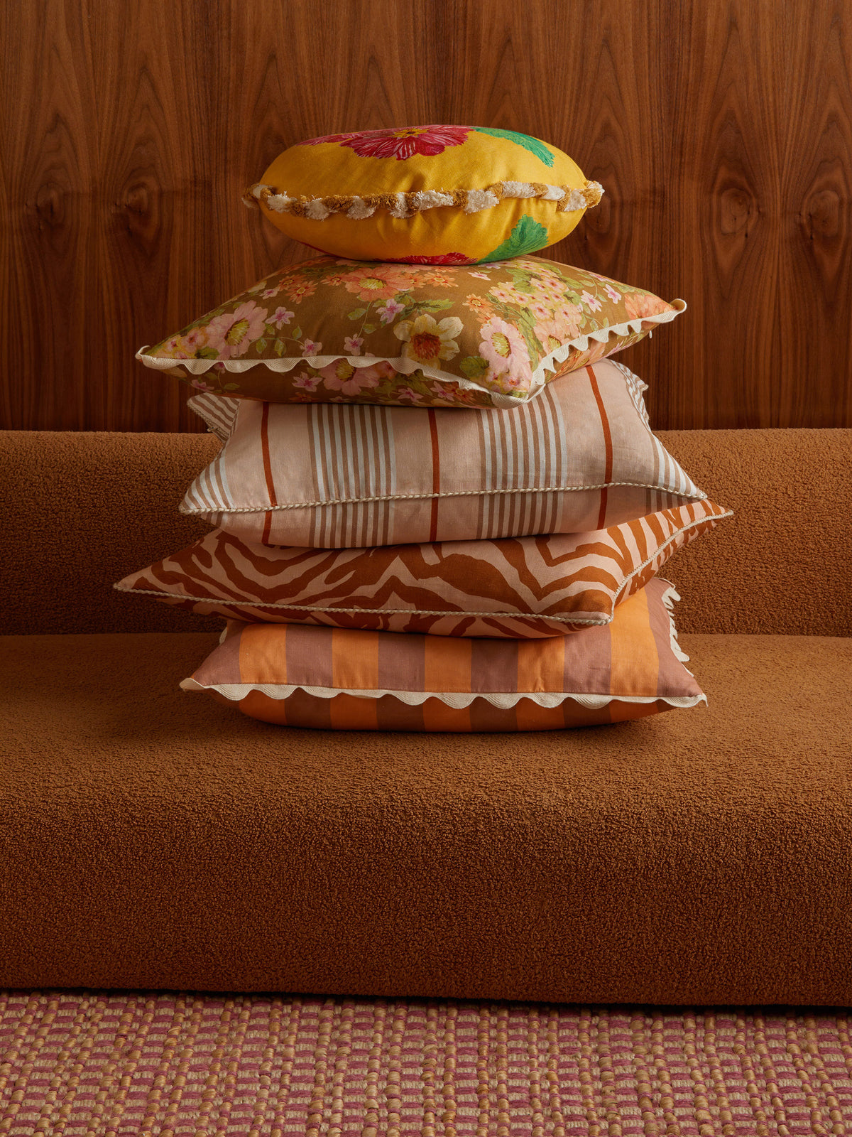 Delilah Yellow Linen Cushion