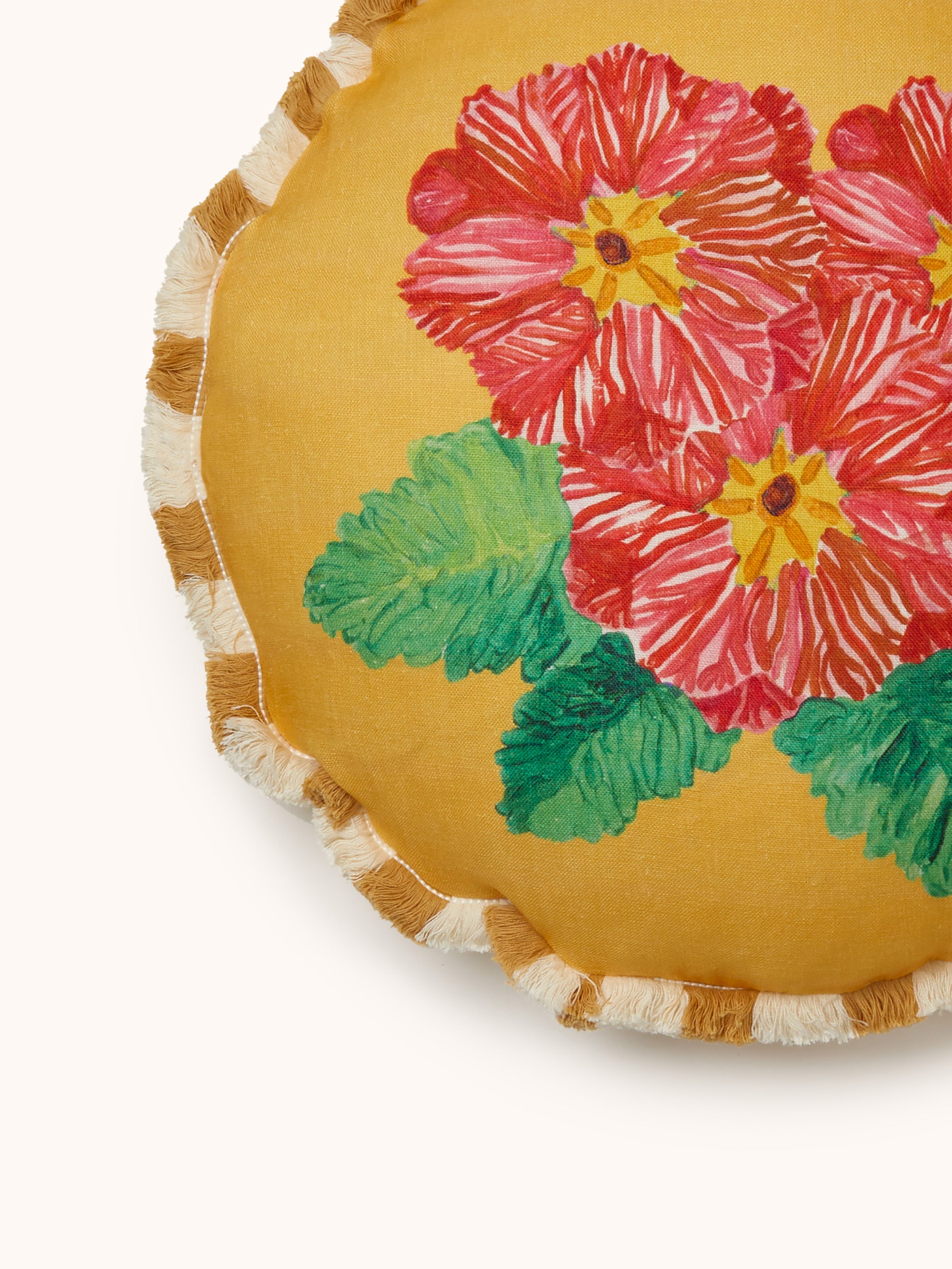 Delilah Yellow Linen Cushion