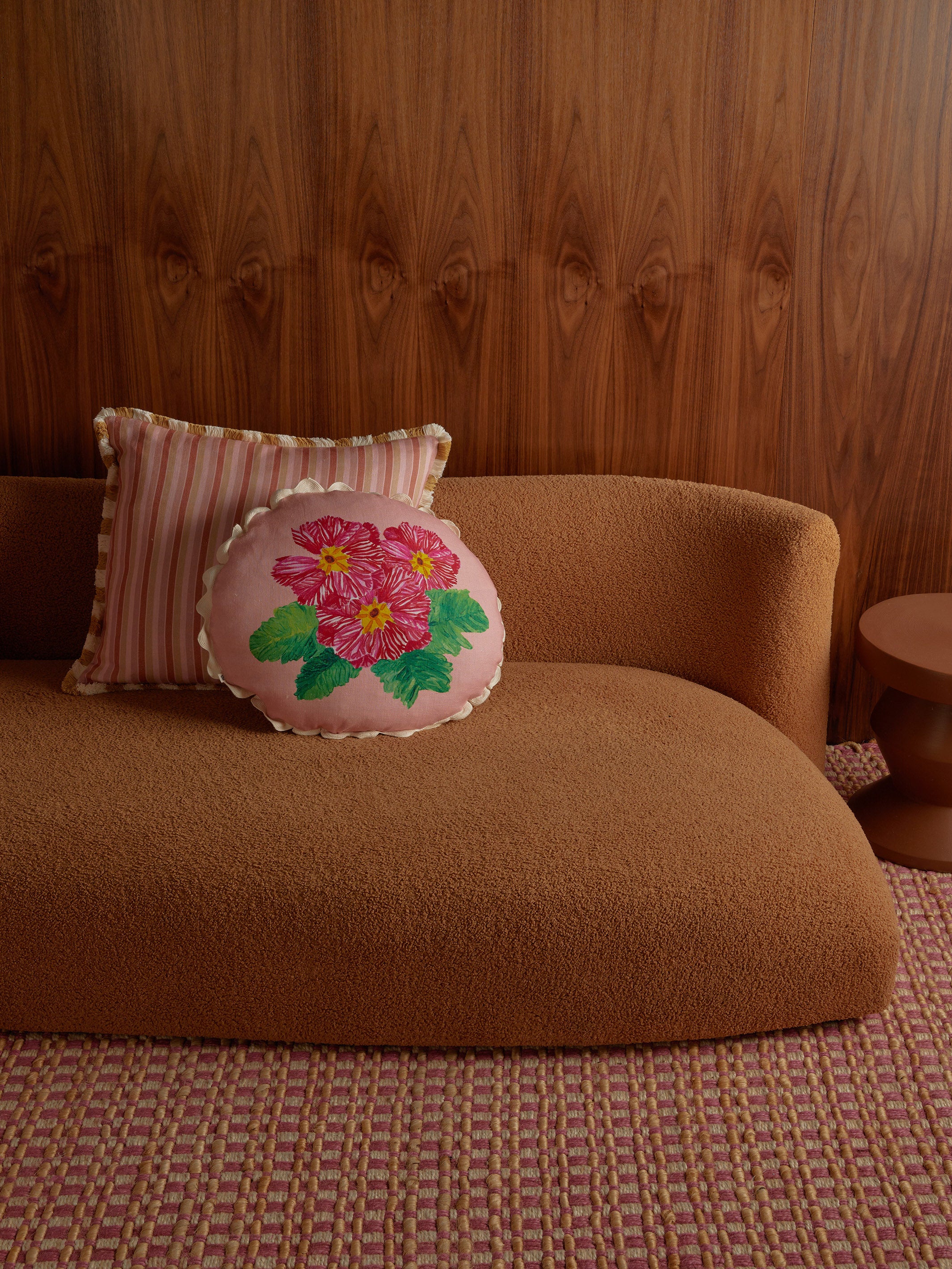 Delilah Pink Linen Cushion