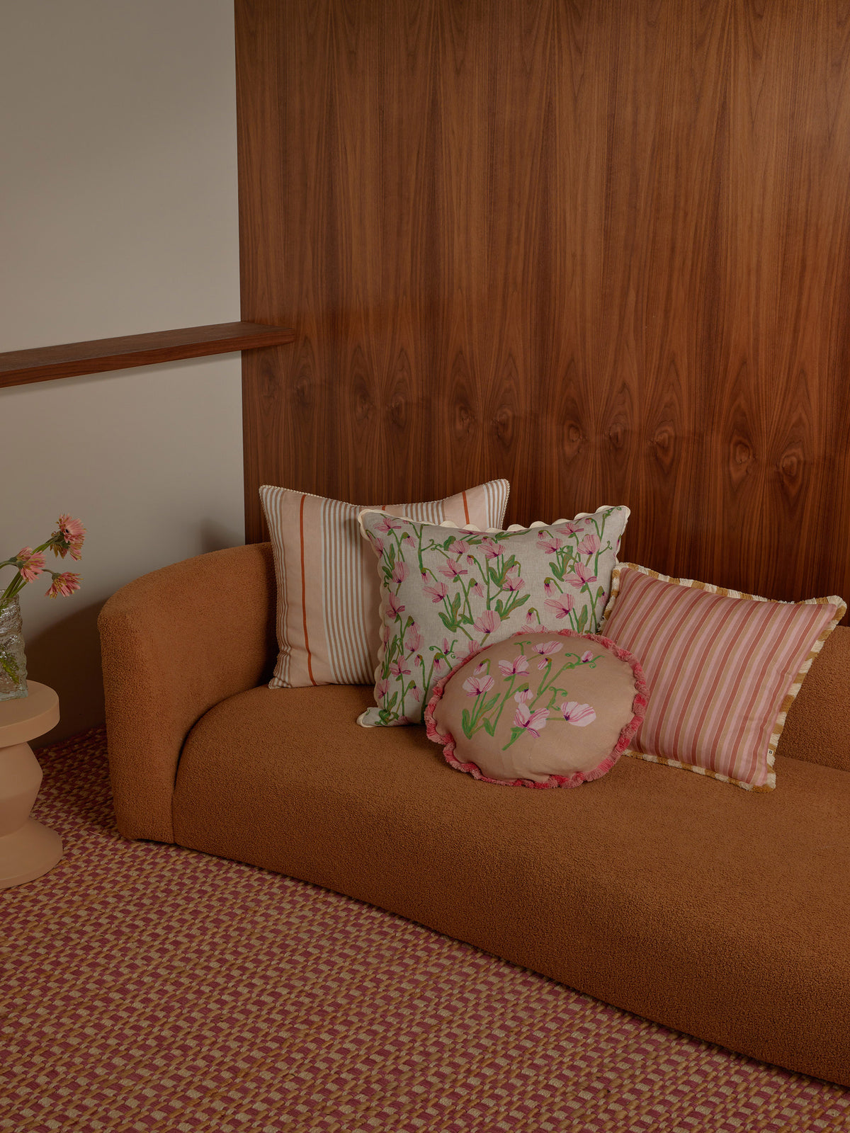 Club Stripe Pearl Linen Cushion