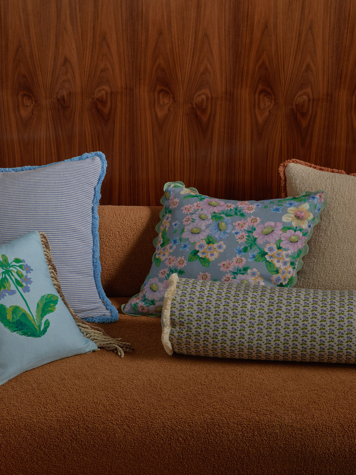 Buttercup Blue Linen Cushion