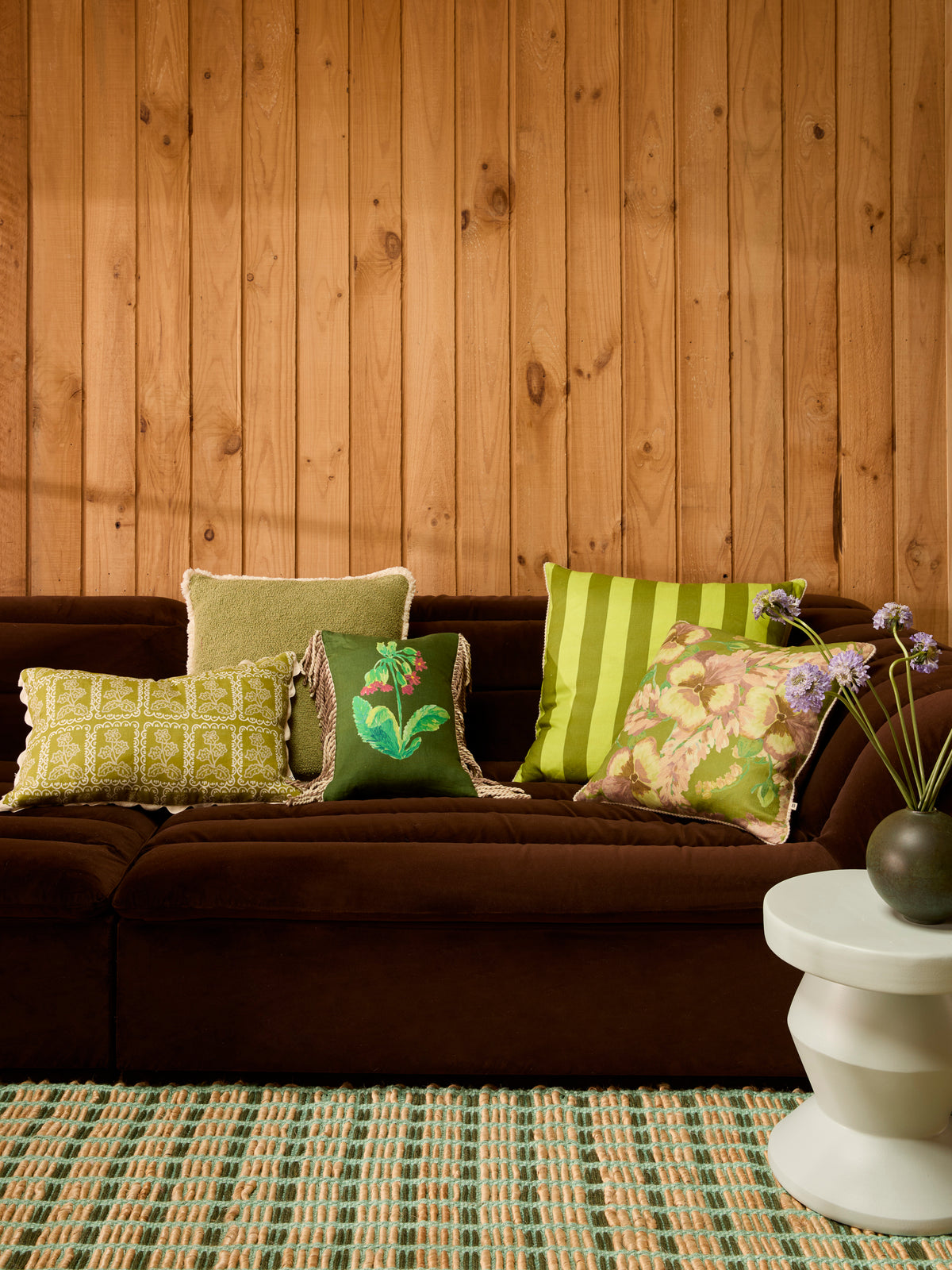 Martine Olive Linen Cushion