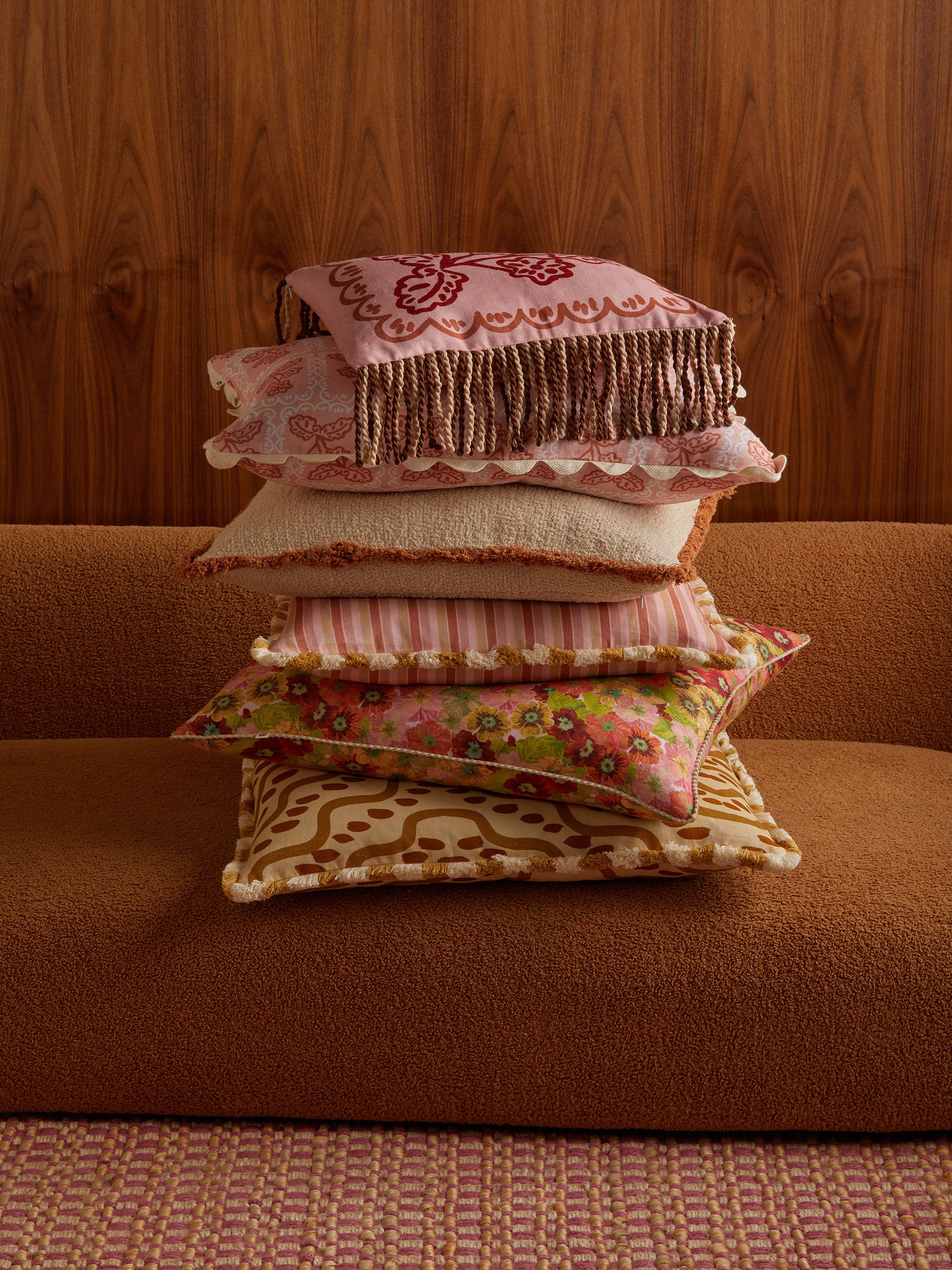 Martine Mini Buff Linen Cushion