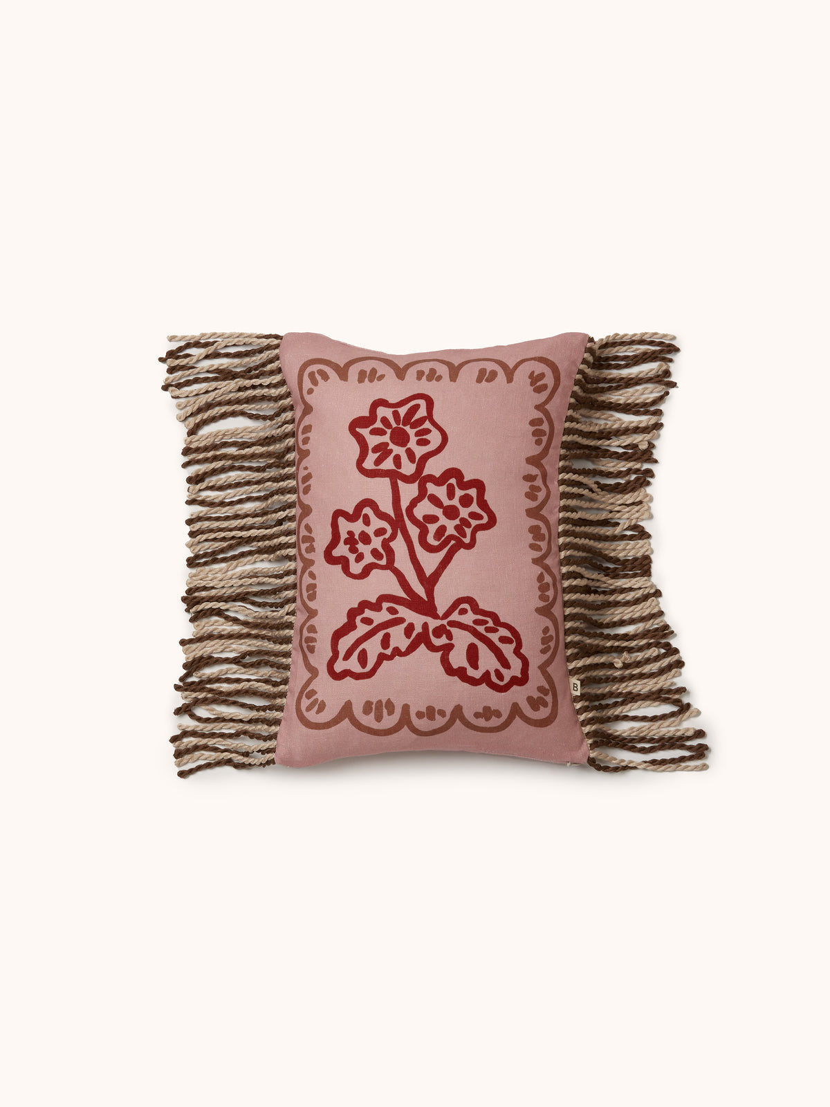 Martine Mini Buff Linen Cushion