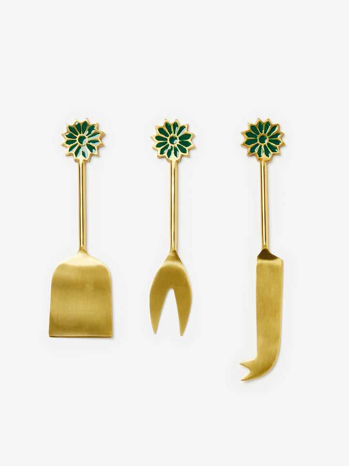 Petal Emerald Cheese Knife Set - Almost Perfect