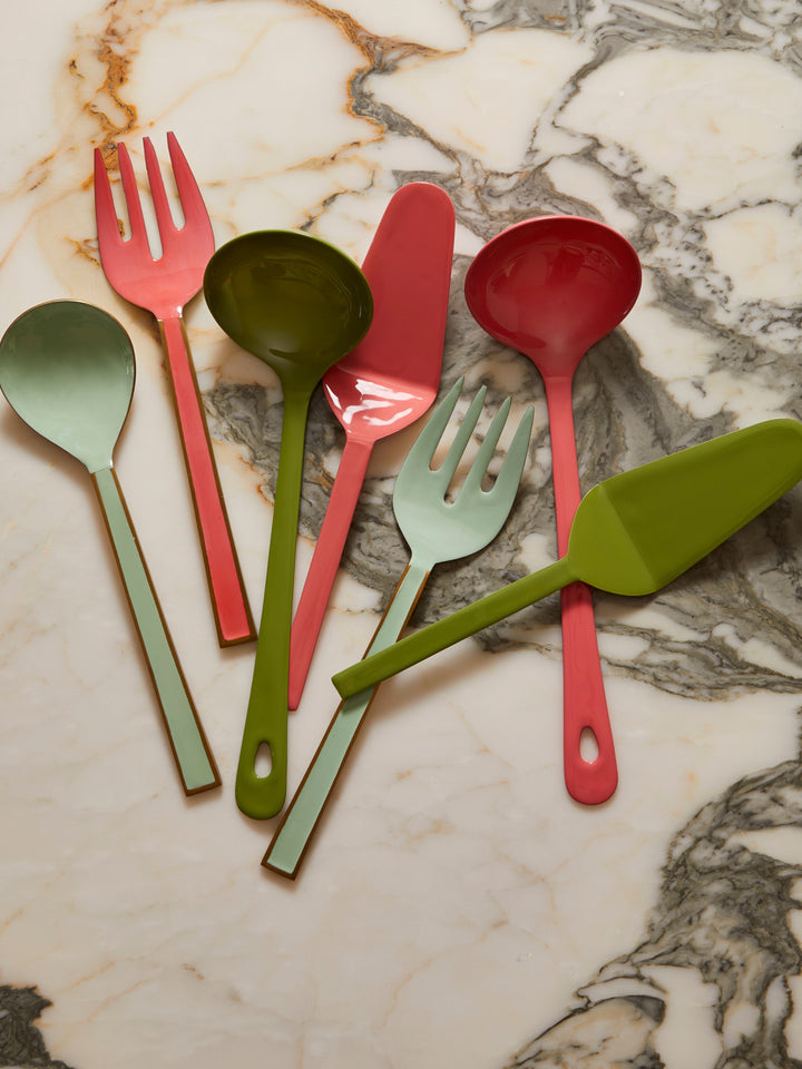Enamel Candy Pink Cake Server