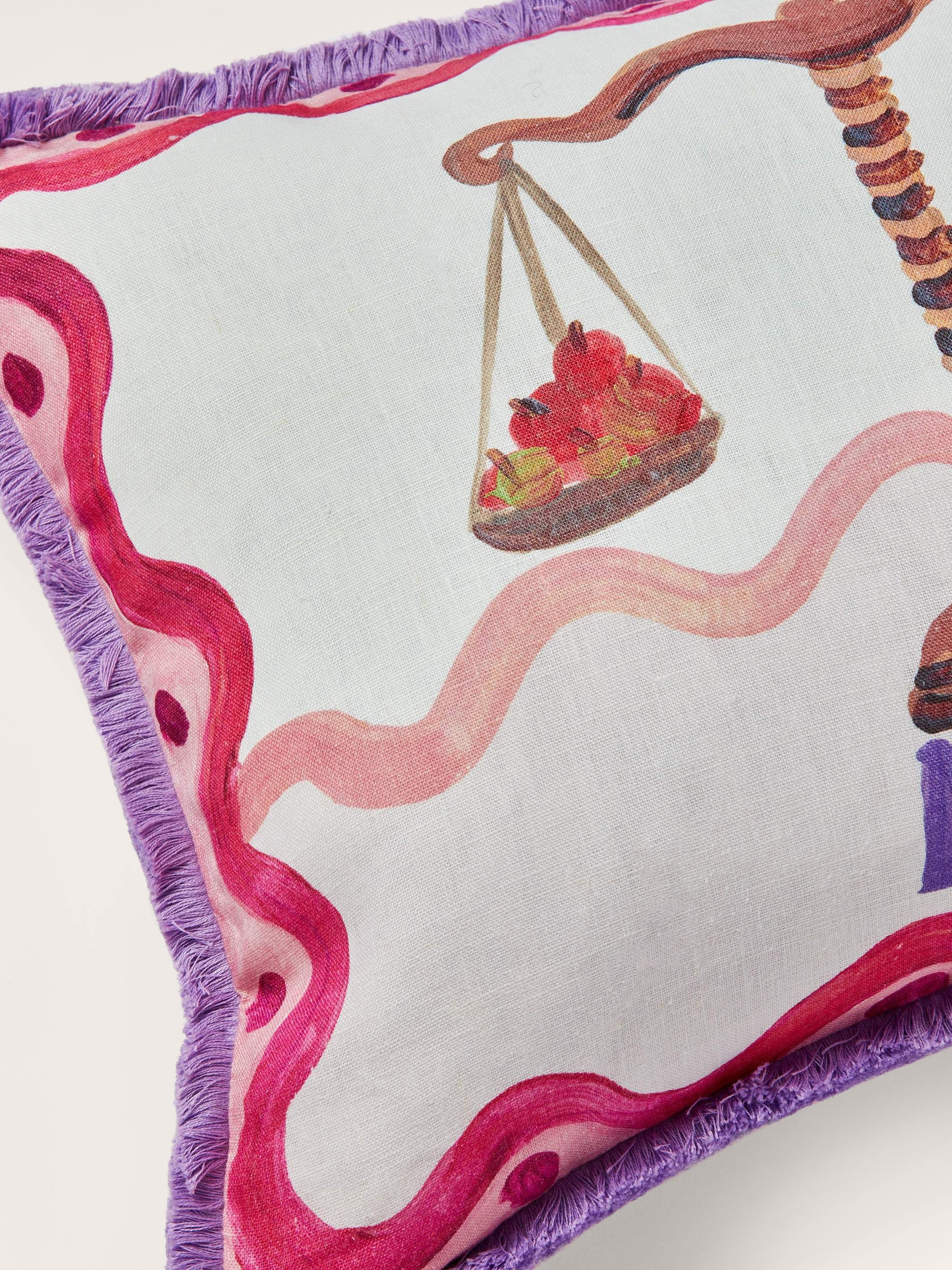 Libra Zodiac Linen Cushion