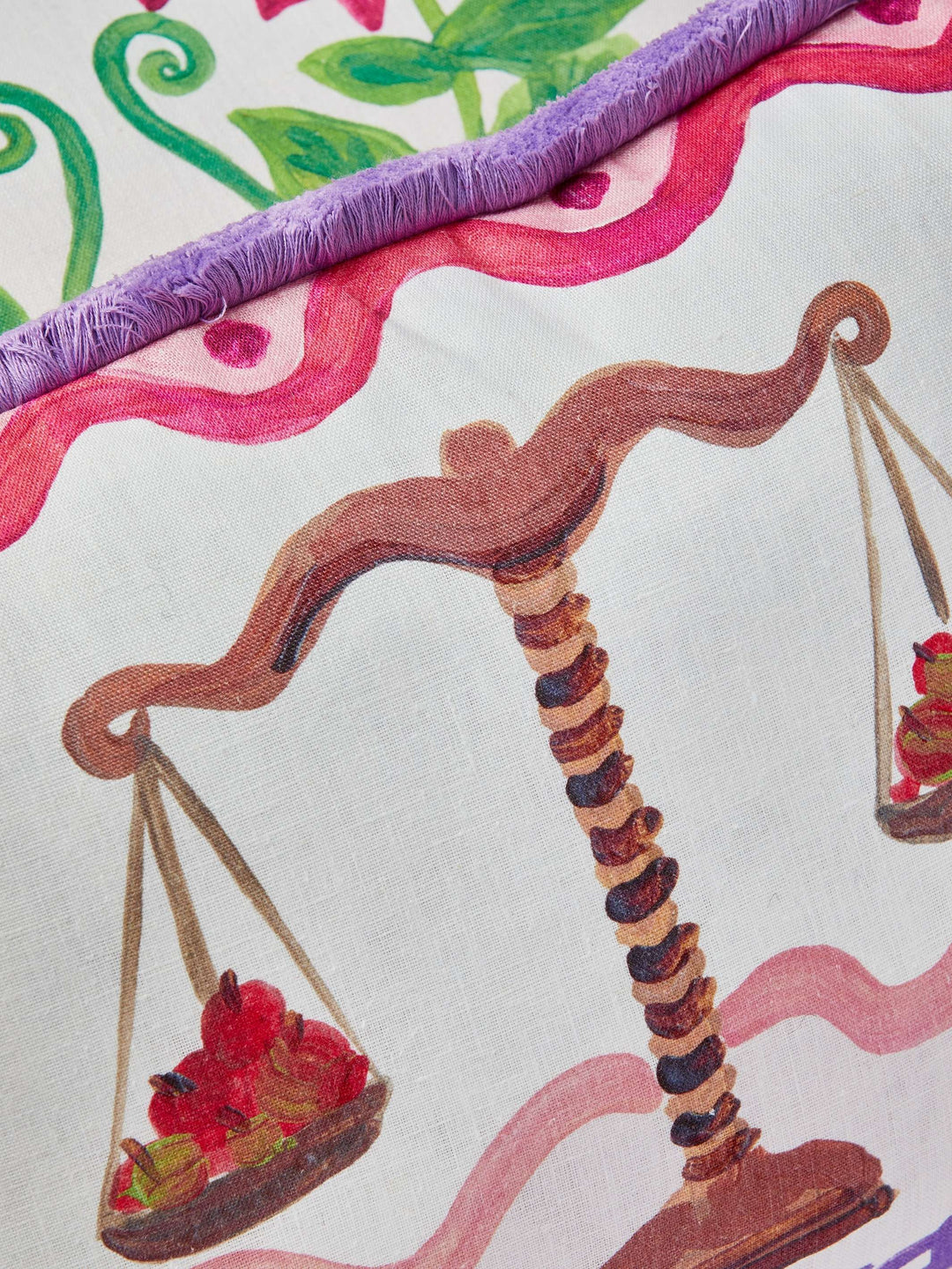 Libra Zodiac Linen Cushion