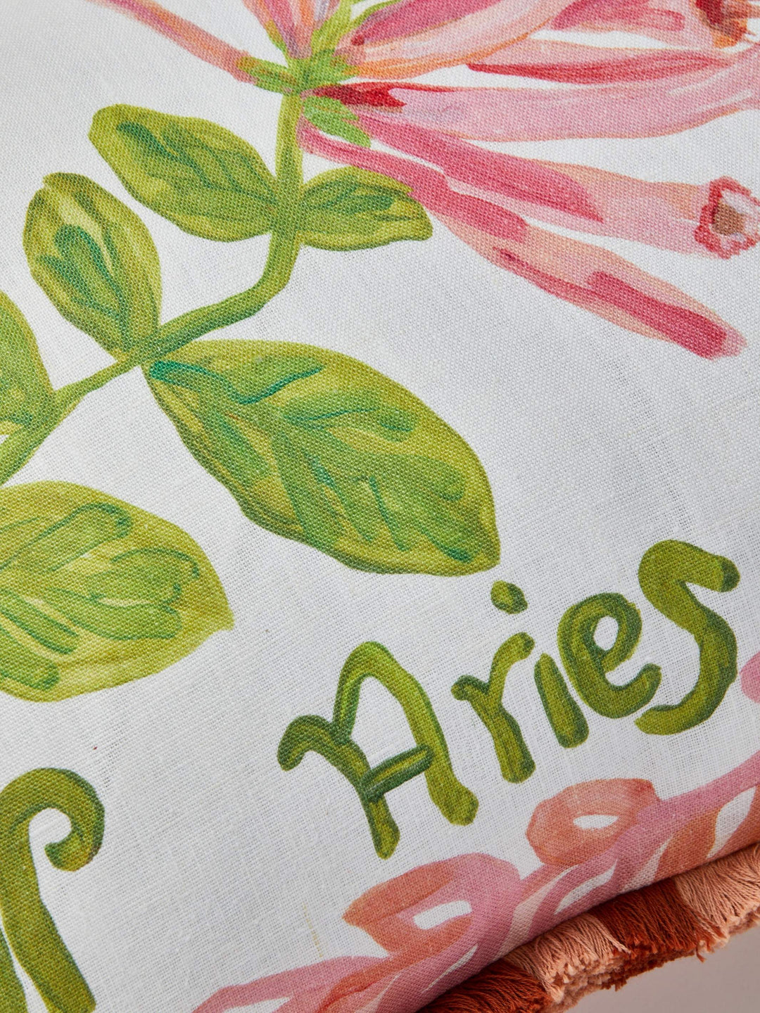 Aries Zodiac Linen Cushion