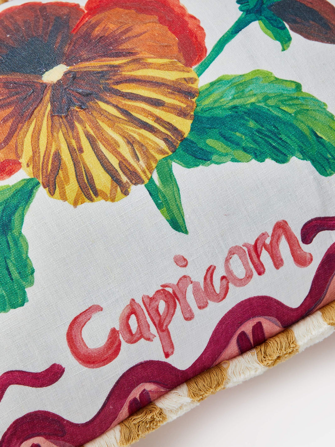 Capricorn Zodiac Linen Cushion